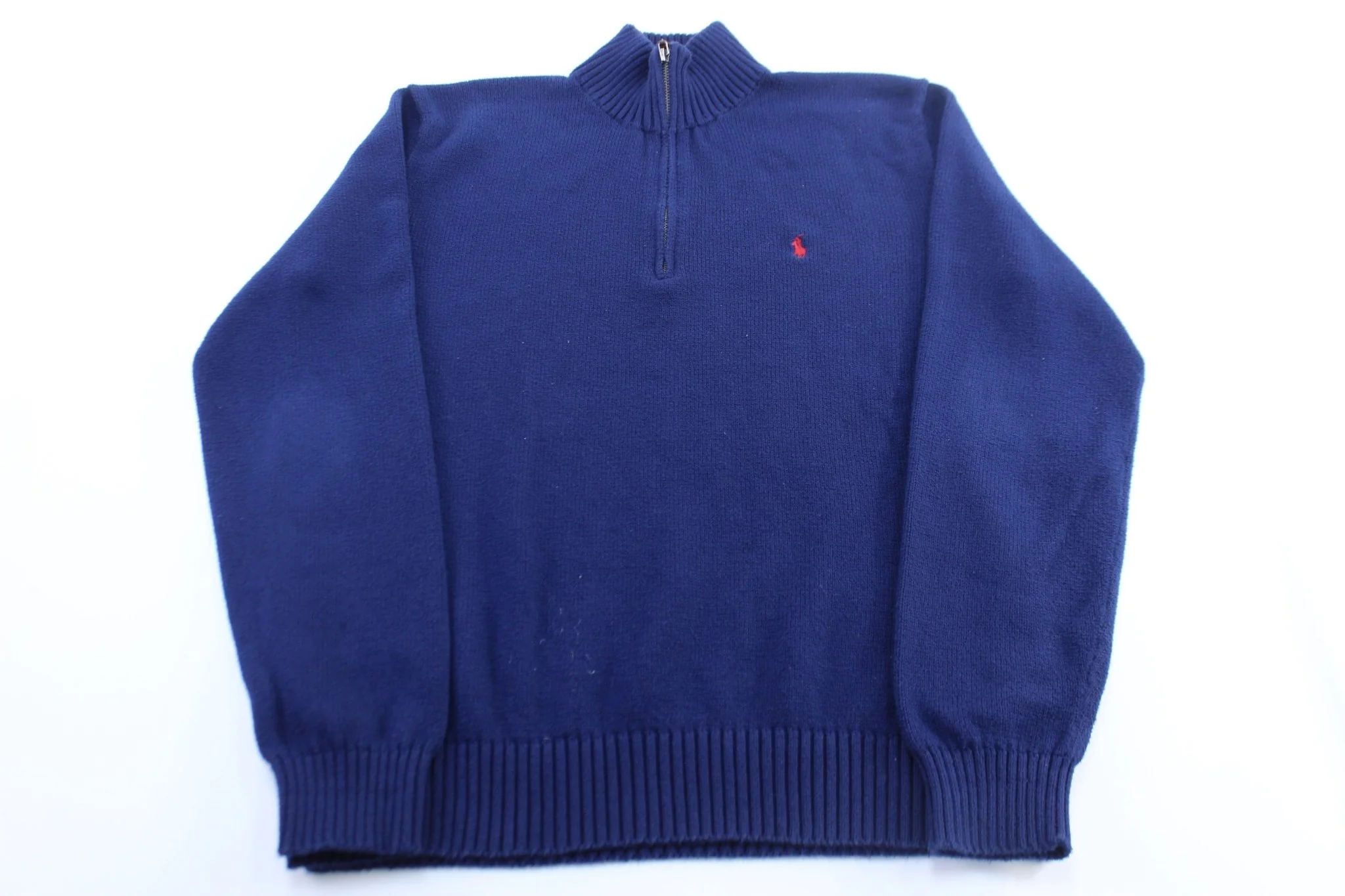 Polo by Ralph Lauren Embroidered Logo Blue Pullover Sweater