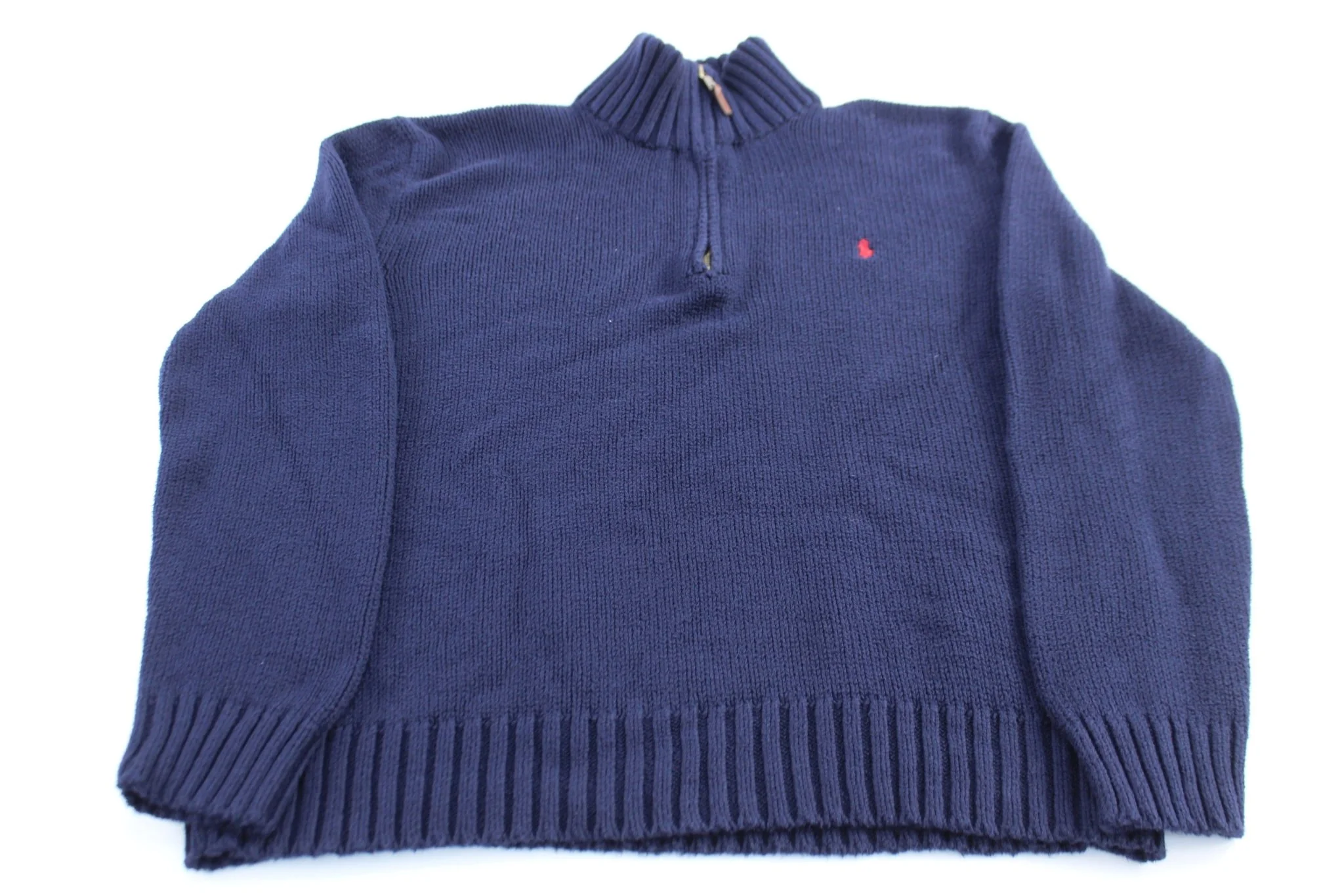 Polo by Ralph Lauren Embroidered Logo Blue Pullover Sweater