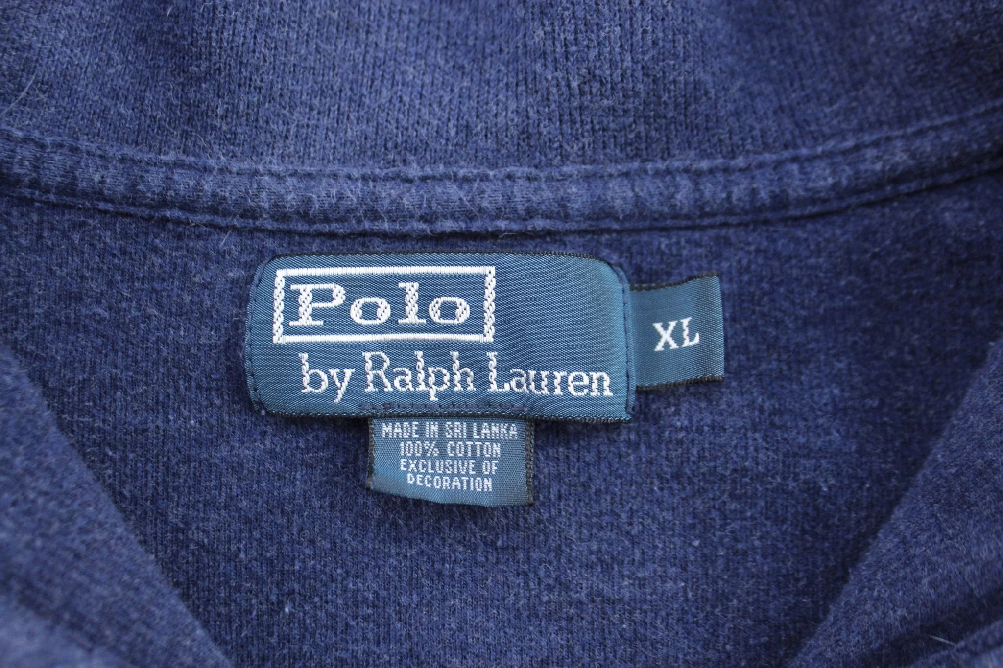 Polo by Ralph Lauren Embroidered Logo Blue Quarter Zip Sweater - Image 3