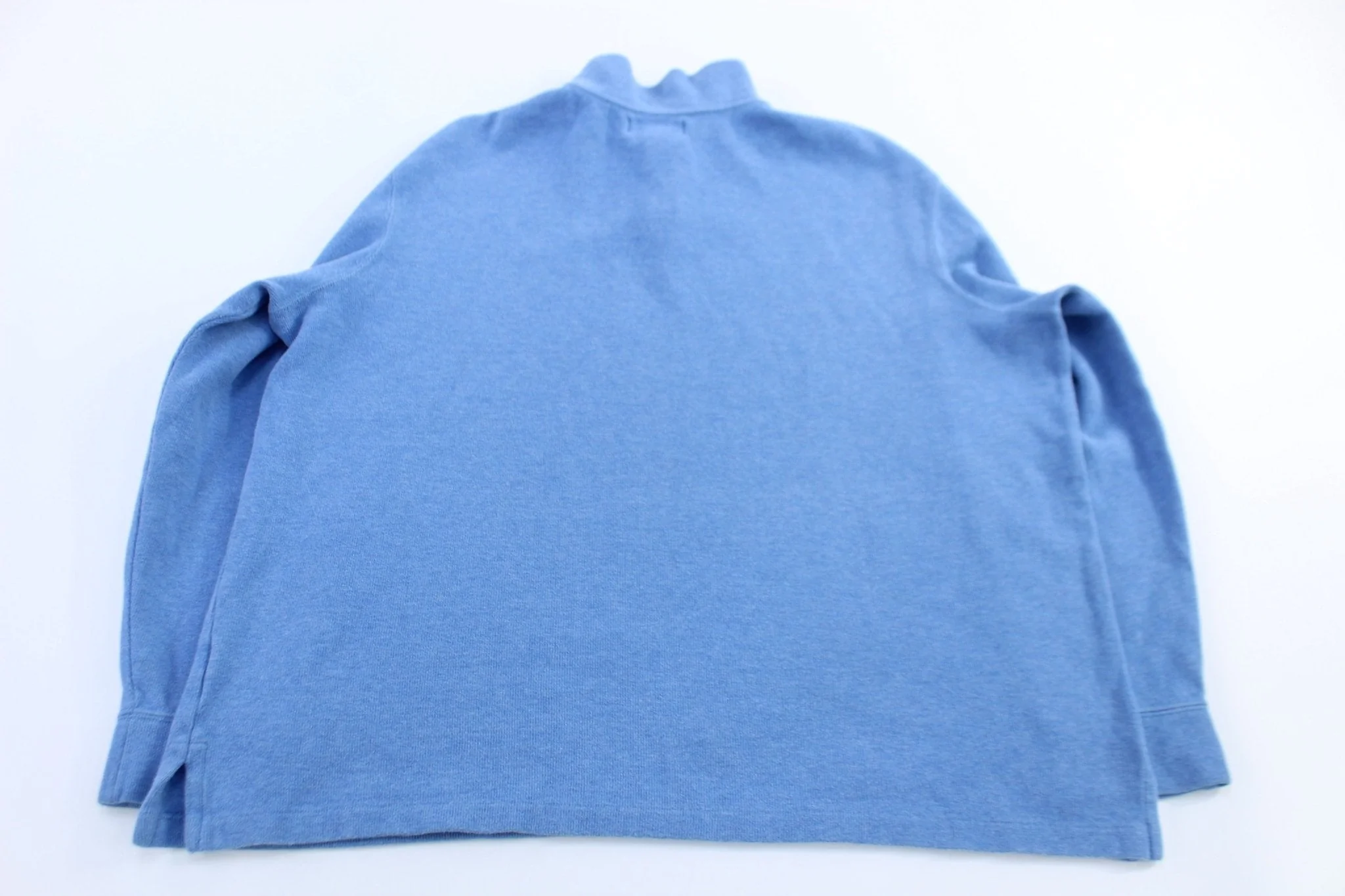 Polo by Ralph Lauren Embroidered Logo Blue Quarter Zip Sweater - Image 2