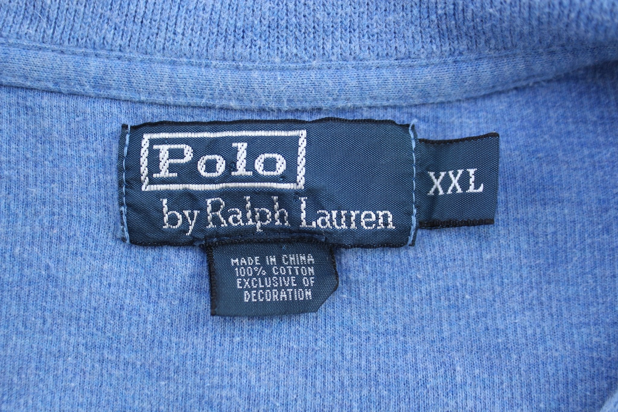 Polo by Ralph Lauren Embroidered Logo Blue Quarter Zip Sweater - Image 4