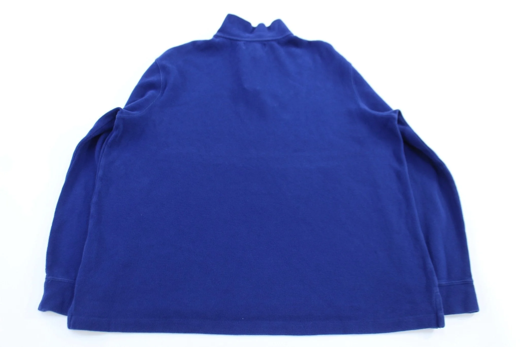 Polo by Ralph Lauren Embroidered Logo Blue Quarter Zip Sweater - Image 2