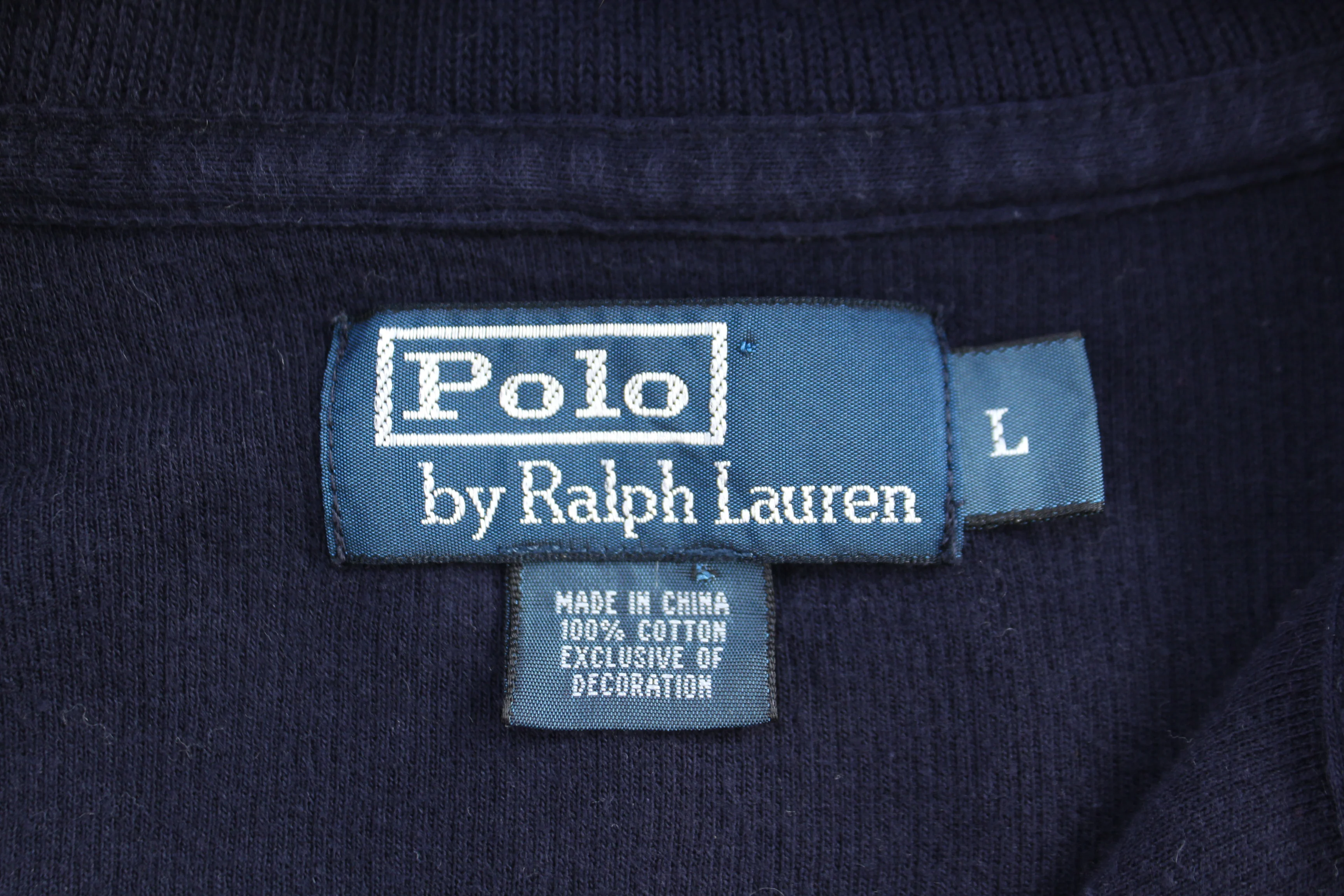 Polo by Ralph Lauren Embroidered Logo Blue Quarter Zip Sweater - Image 4