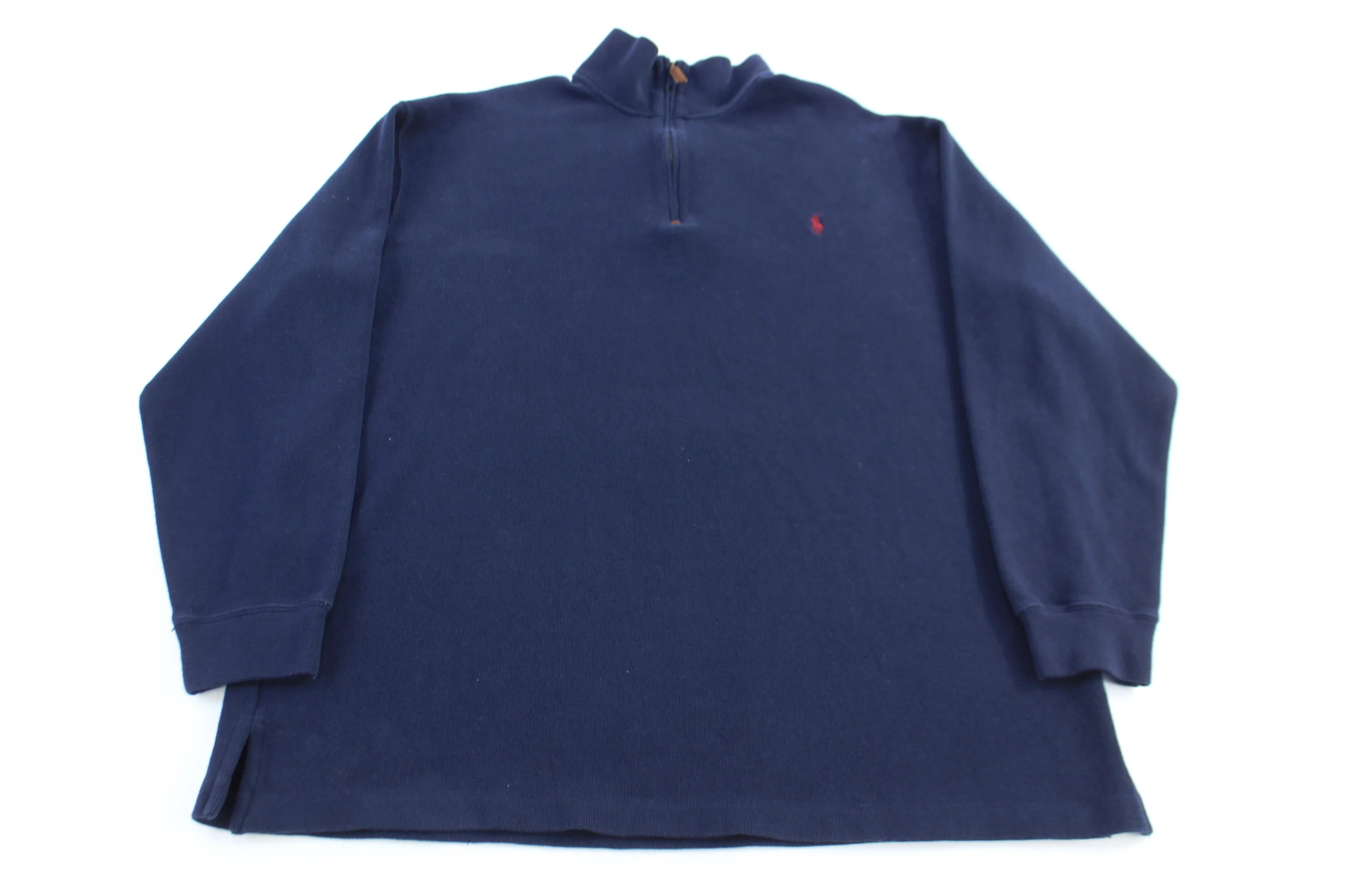 Polo by Ralph Lauren Embroidered Logo Blue Quarter Zip Sweater