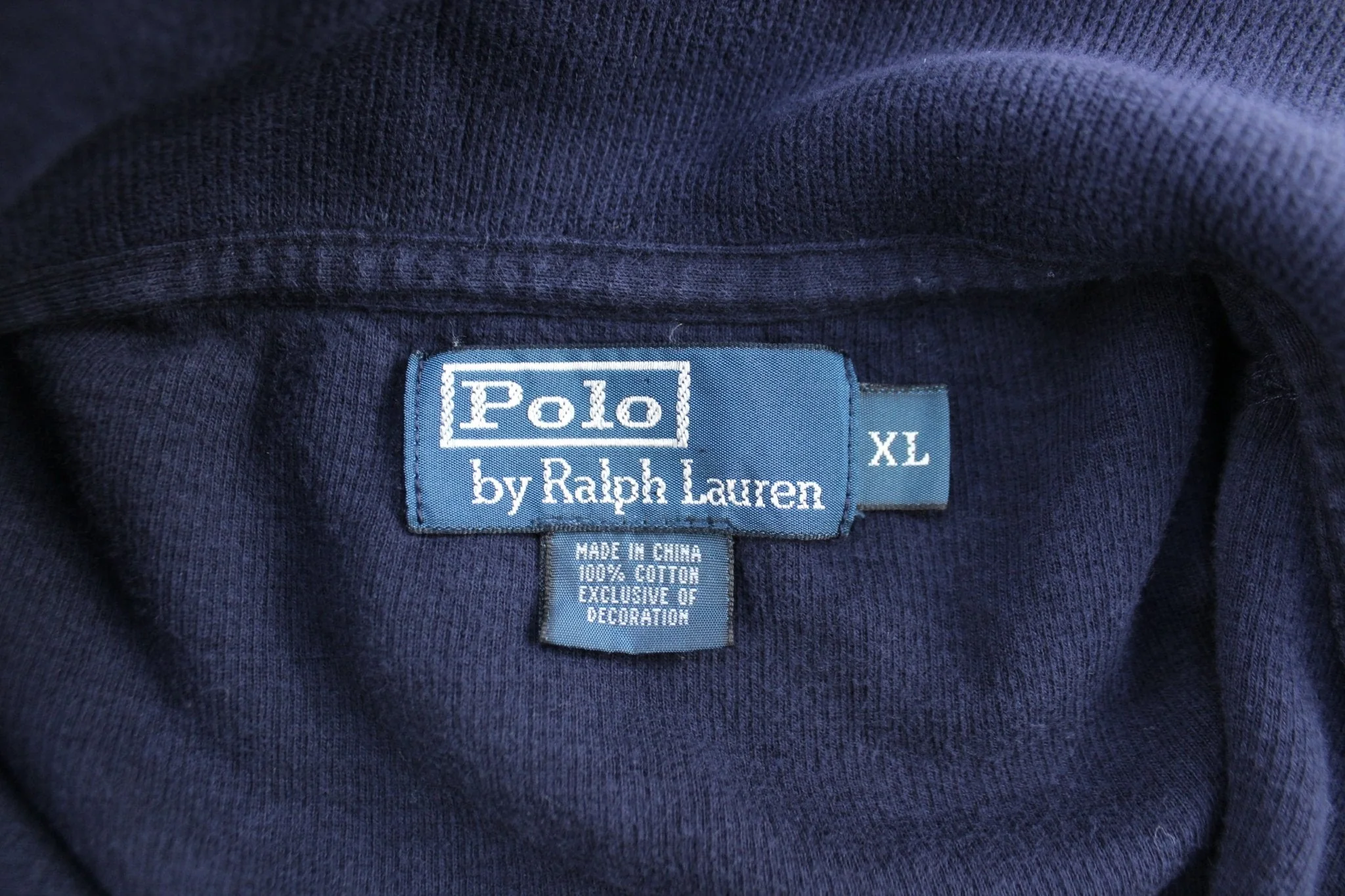 Polo by Ralph Lauren Embroidered Logo Blue Quarter Zip Sweater - Image 3