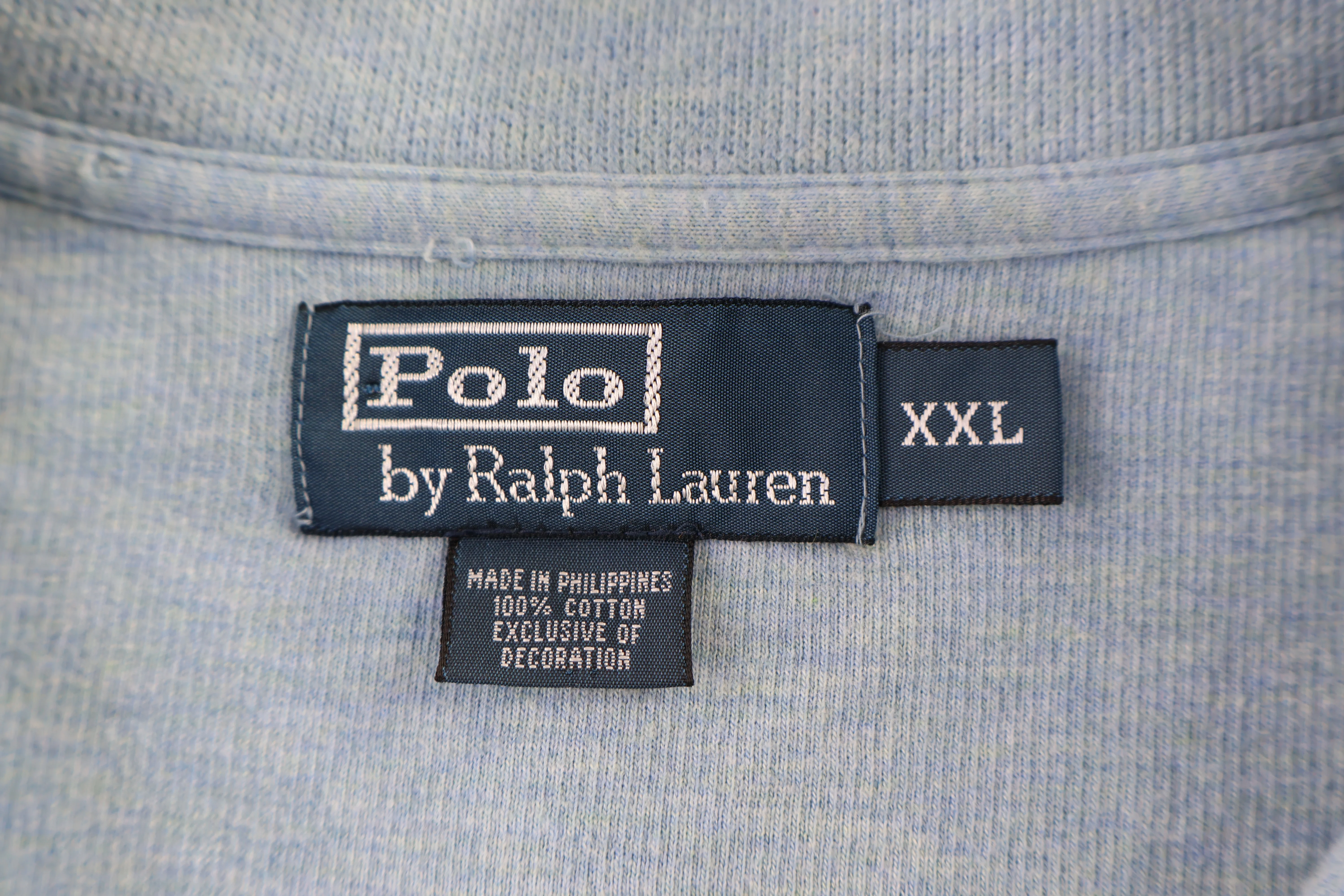 Polo by Ralph Lauren Embroidered Logo Blue Quarter Zip Sweater - Image 4