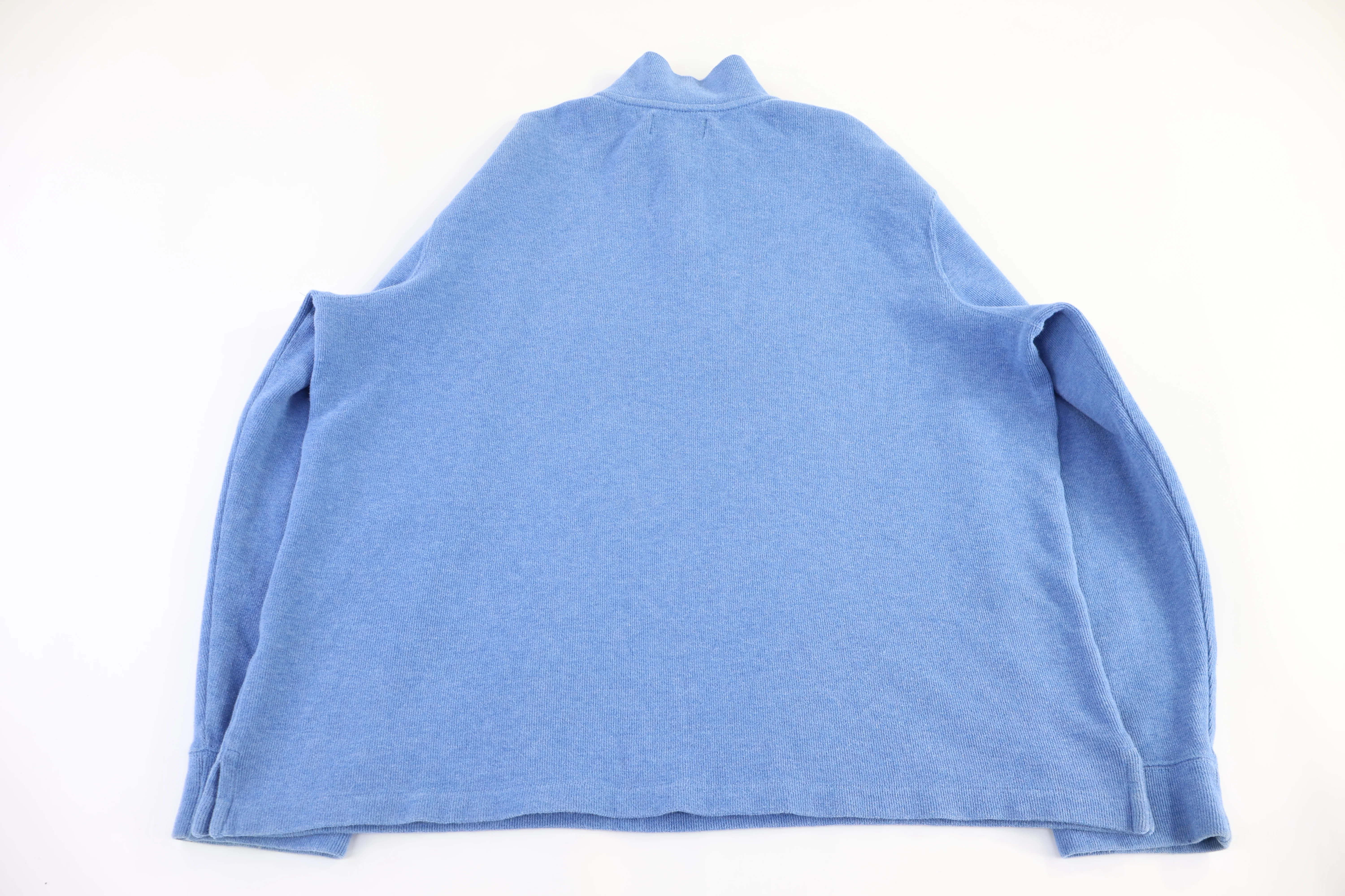 Polo by Ralph Lauren Embroidered Logo Blue Quarter Zip Sweater - Image 2