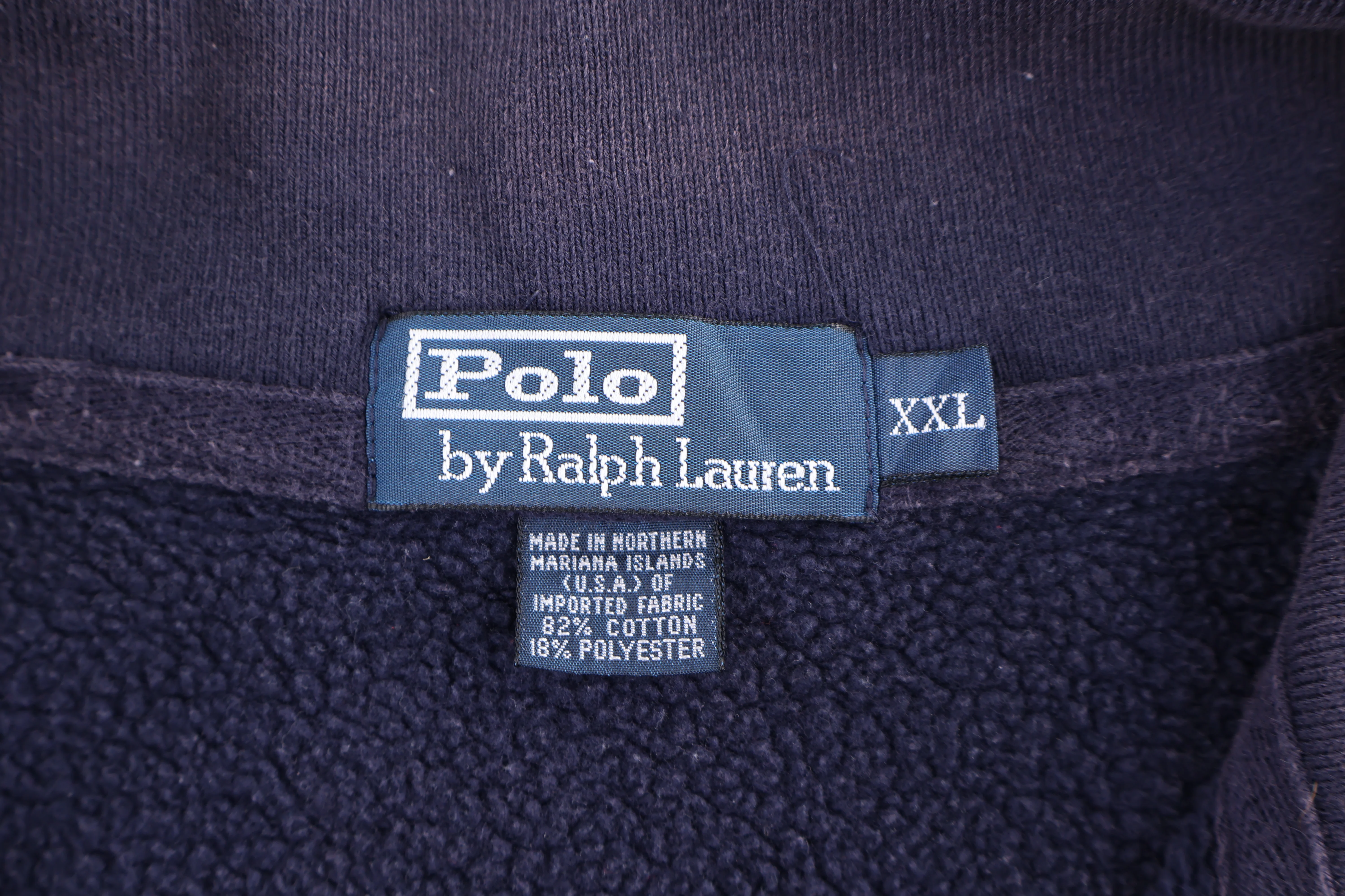 Polo by Ralph Lauren Embroidered Logo Blue Quarter Zip Sweater - Image 3