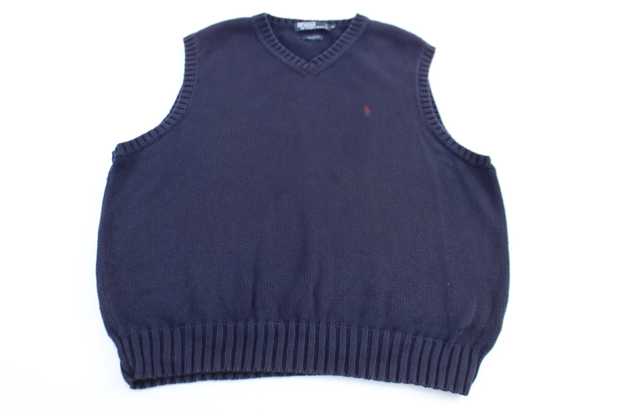 Polo by Ralph Lauren Embroidered Logo Blue Sweater Vest