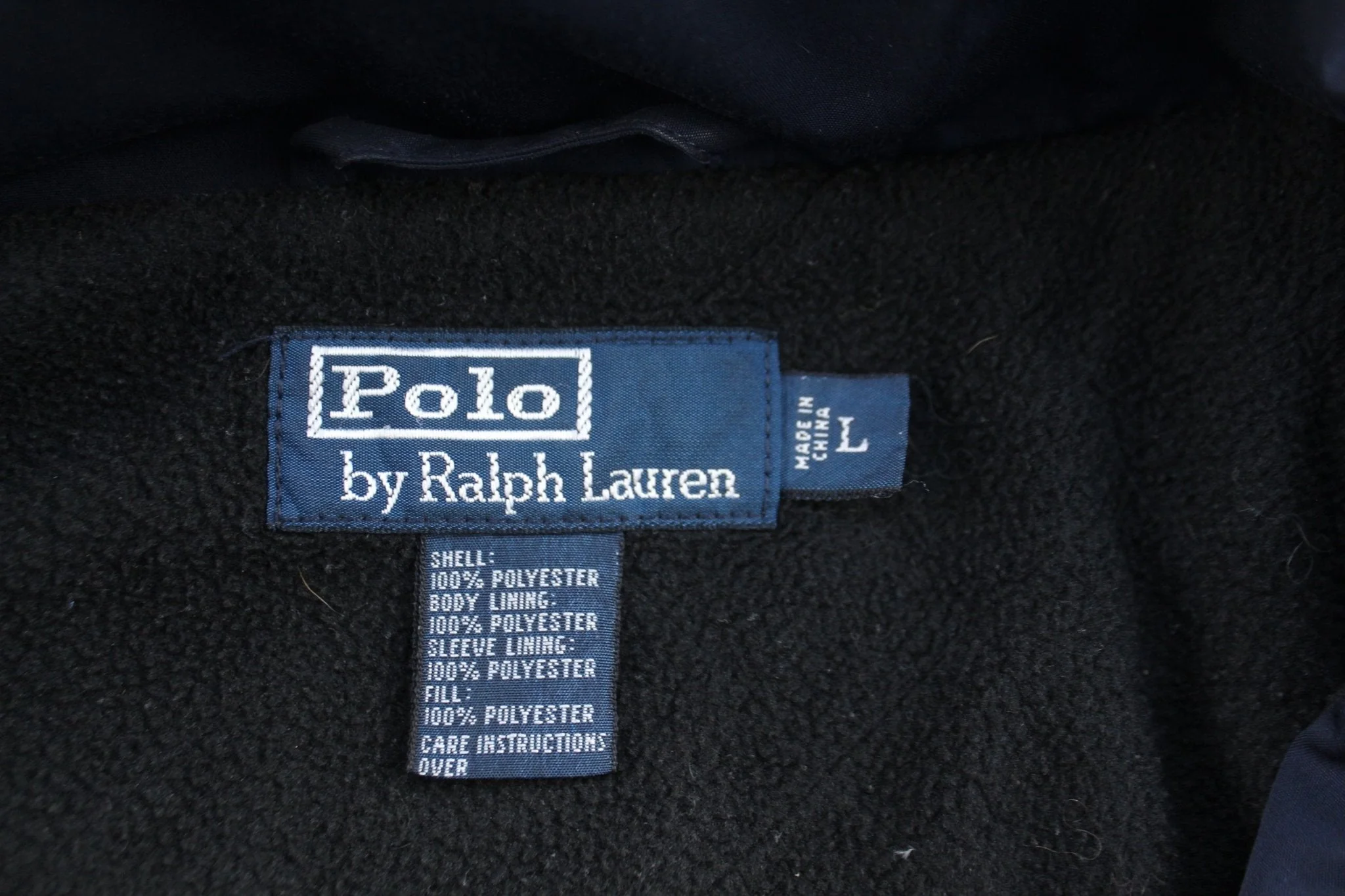 Polo by Ralph Lauren Embroidered Logo Blue Zip Up Jacket - Image 3