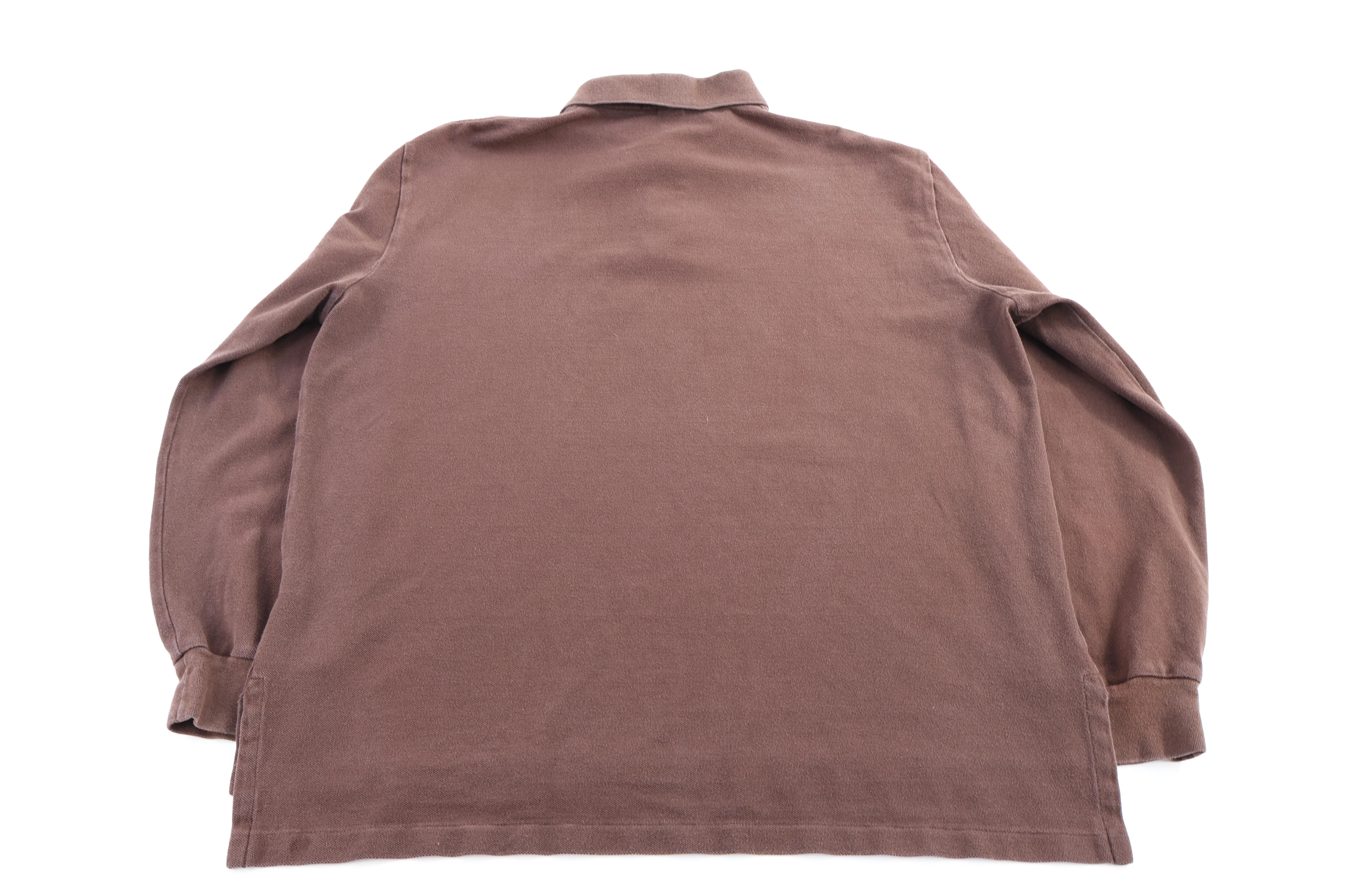 Polo by Ralph Lauren Embroidered Logo Brown LS Button Up - Image 2