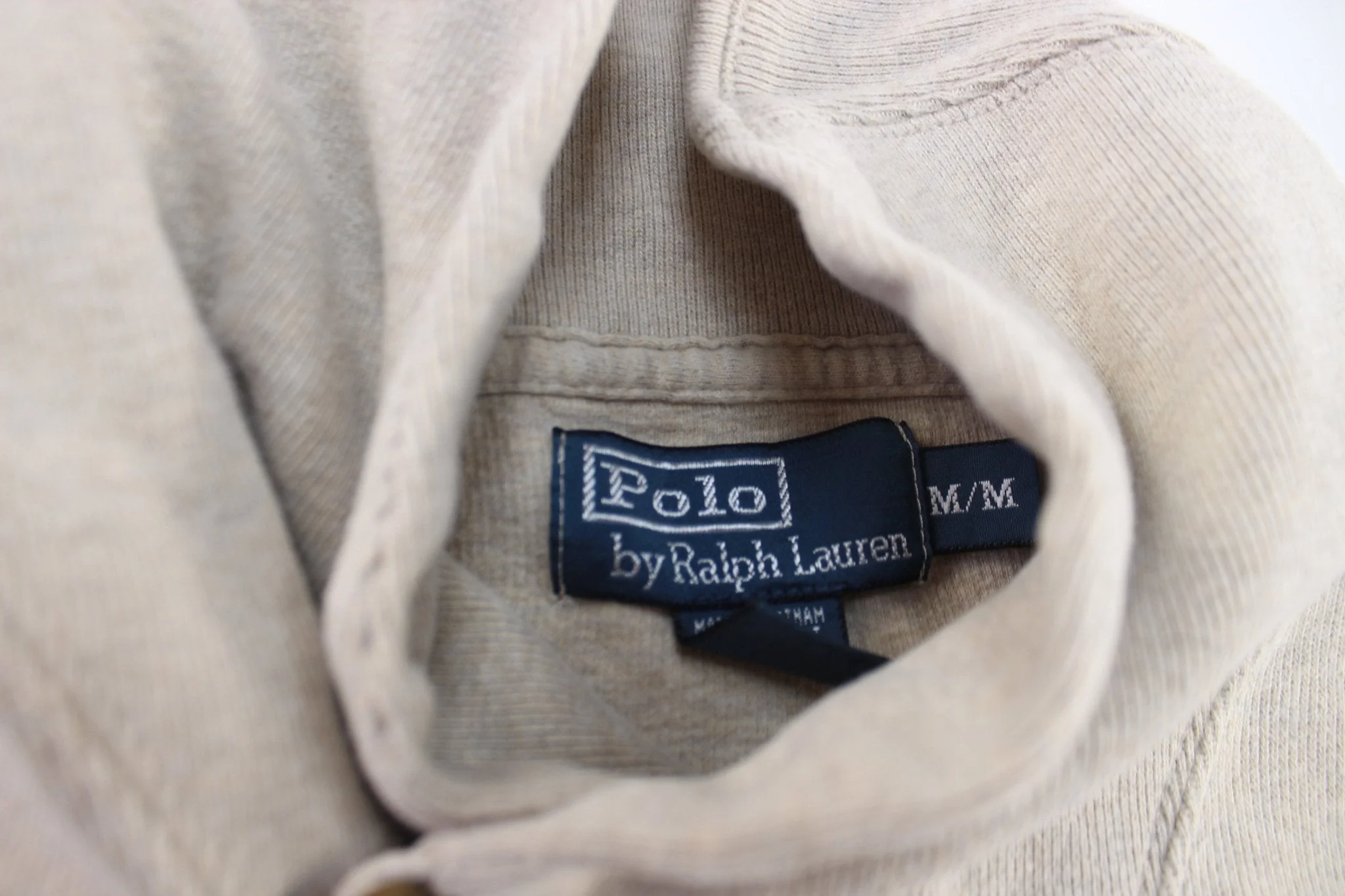 Polo by Ralph Lauren Embroidered Logo Cream Pullover Sweater - Image 4