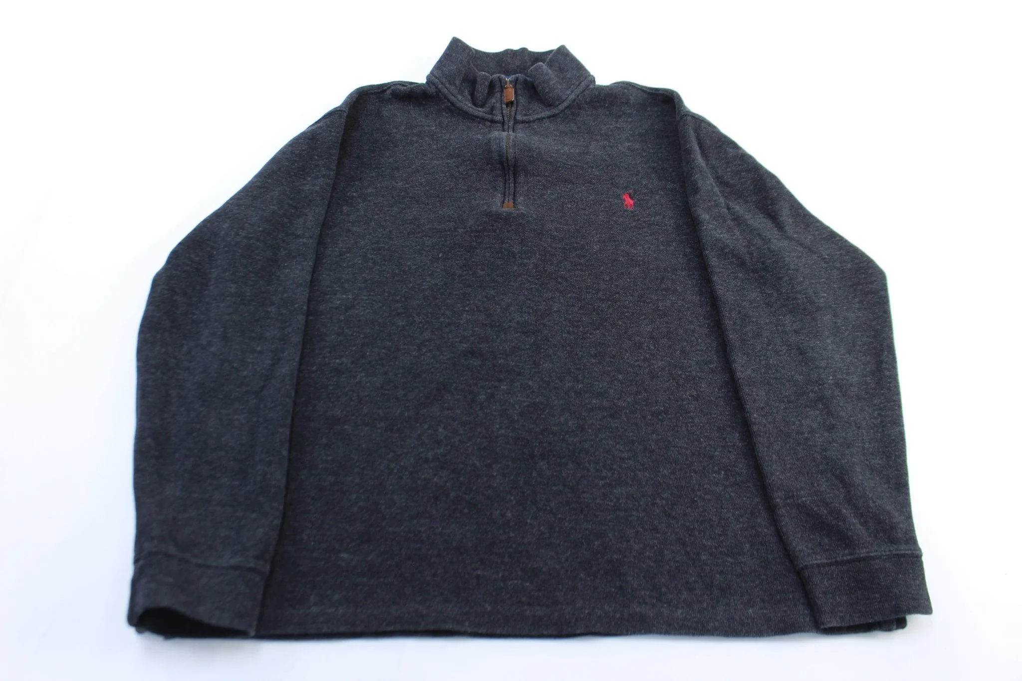 Polo by Ralph Lauren Embroidered Logo Dark Grey Sweater