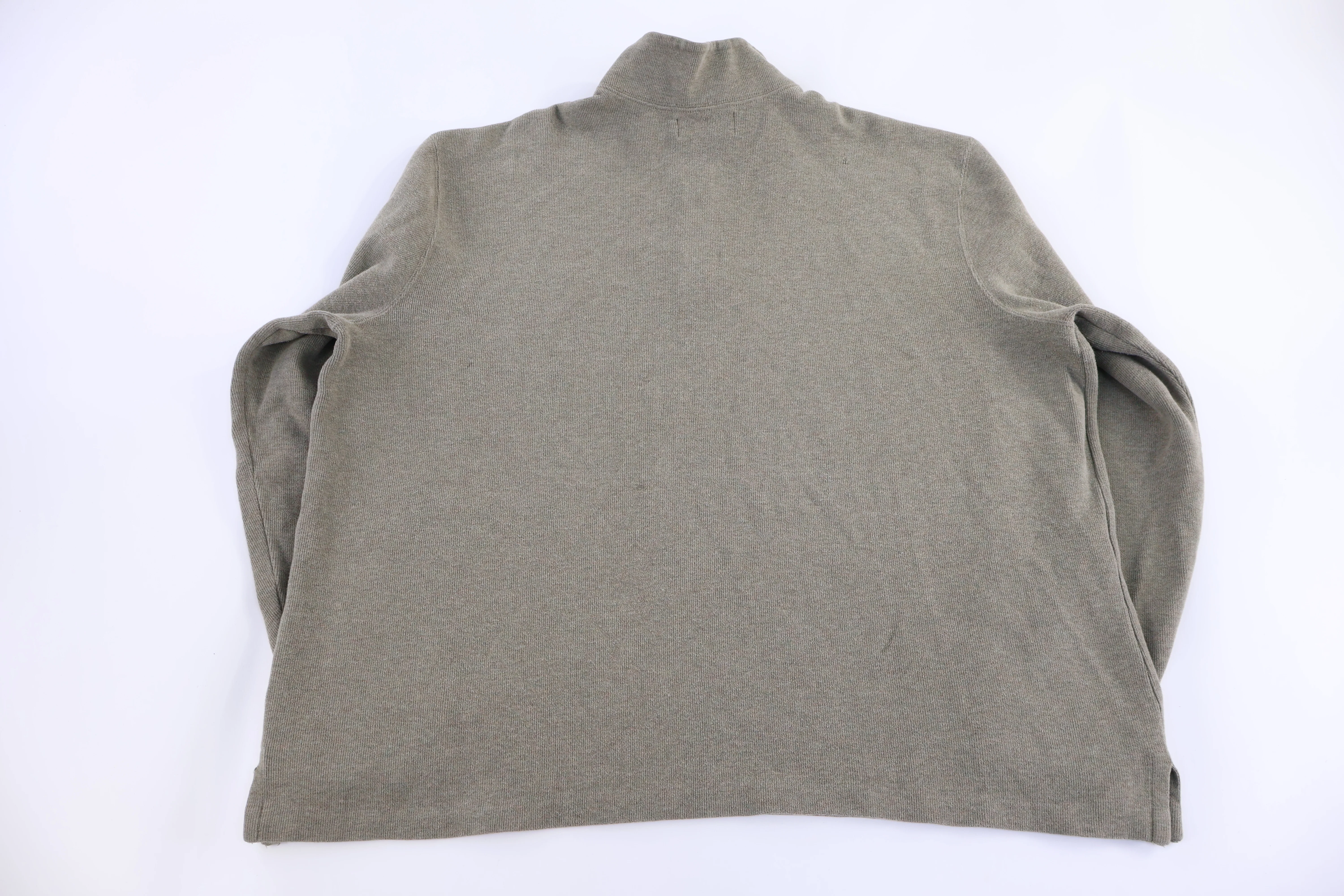 Polo by Ralph Lauren Embroidered Logo Green Quarter Zip Sweater - Image 2