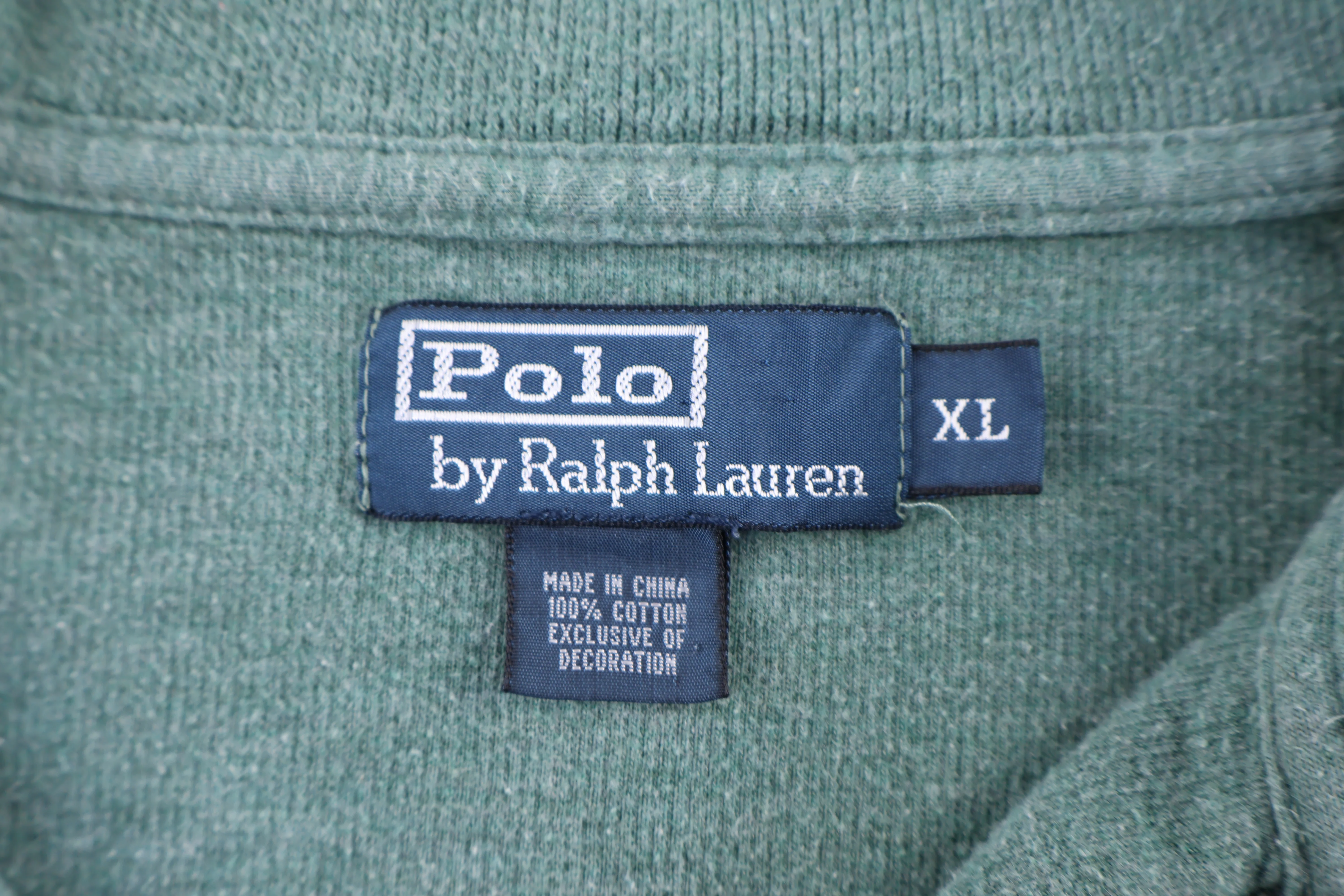Polo by Ralph Lauren Embroidered Logo Green Quarter Zip Sweater - Image 3