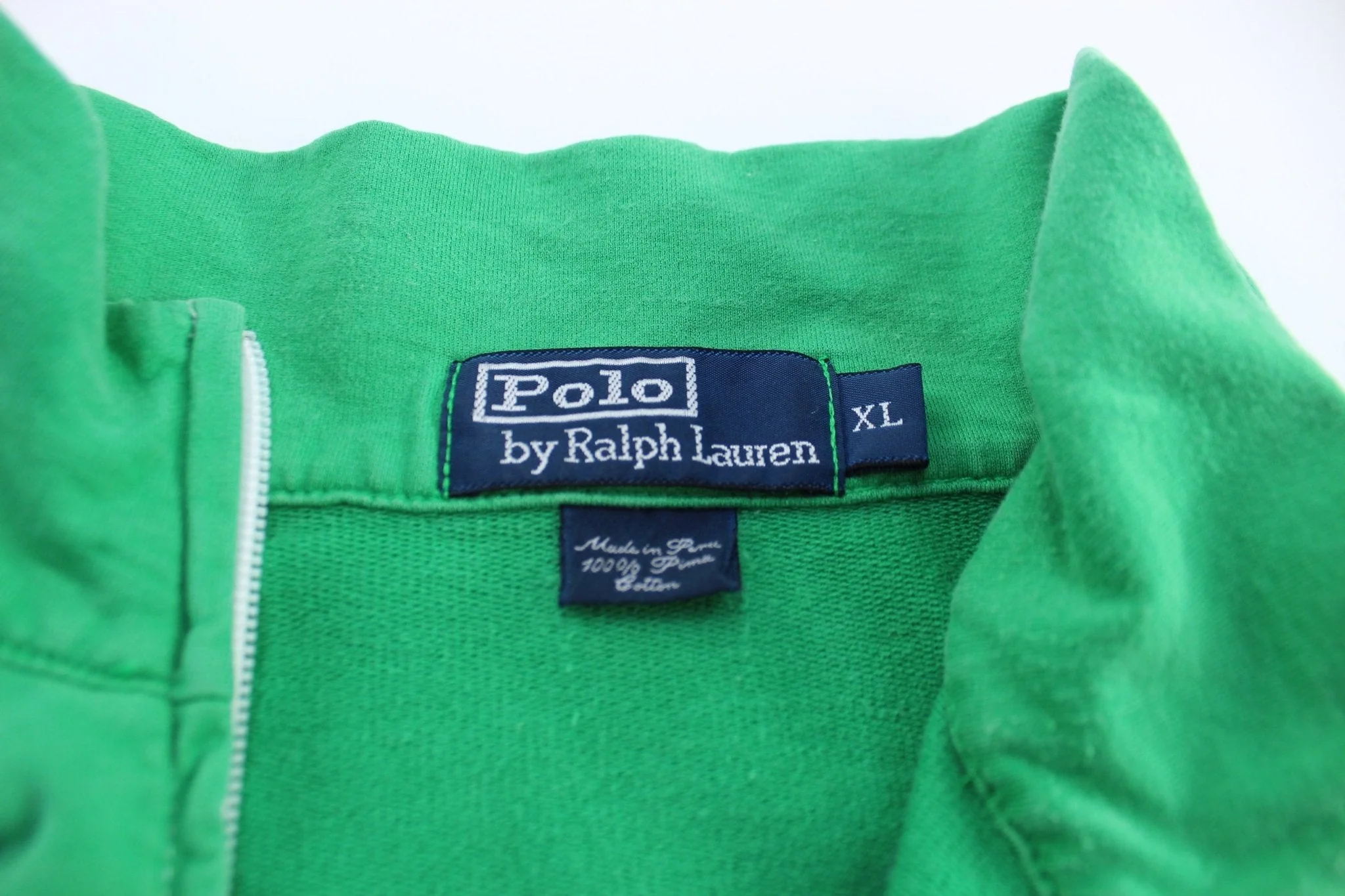 Polo by Ralph Lauren Embroidered Logo Green & White Zip Up Jacket - Image 3