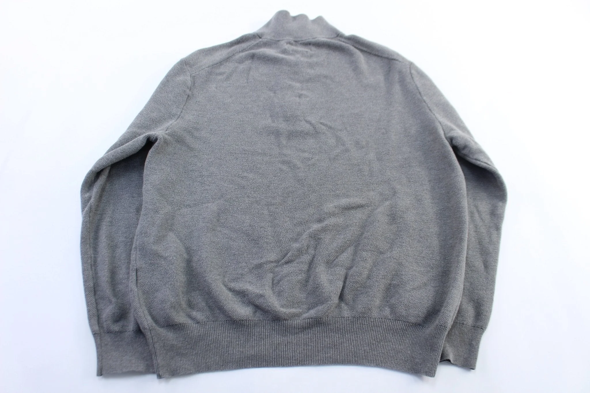 Polo by Ralph Lauren Embroidered Logo Grey Pullover Sweater - Image 2