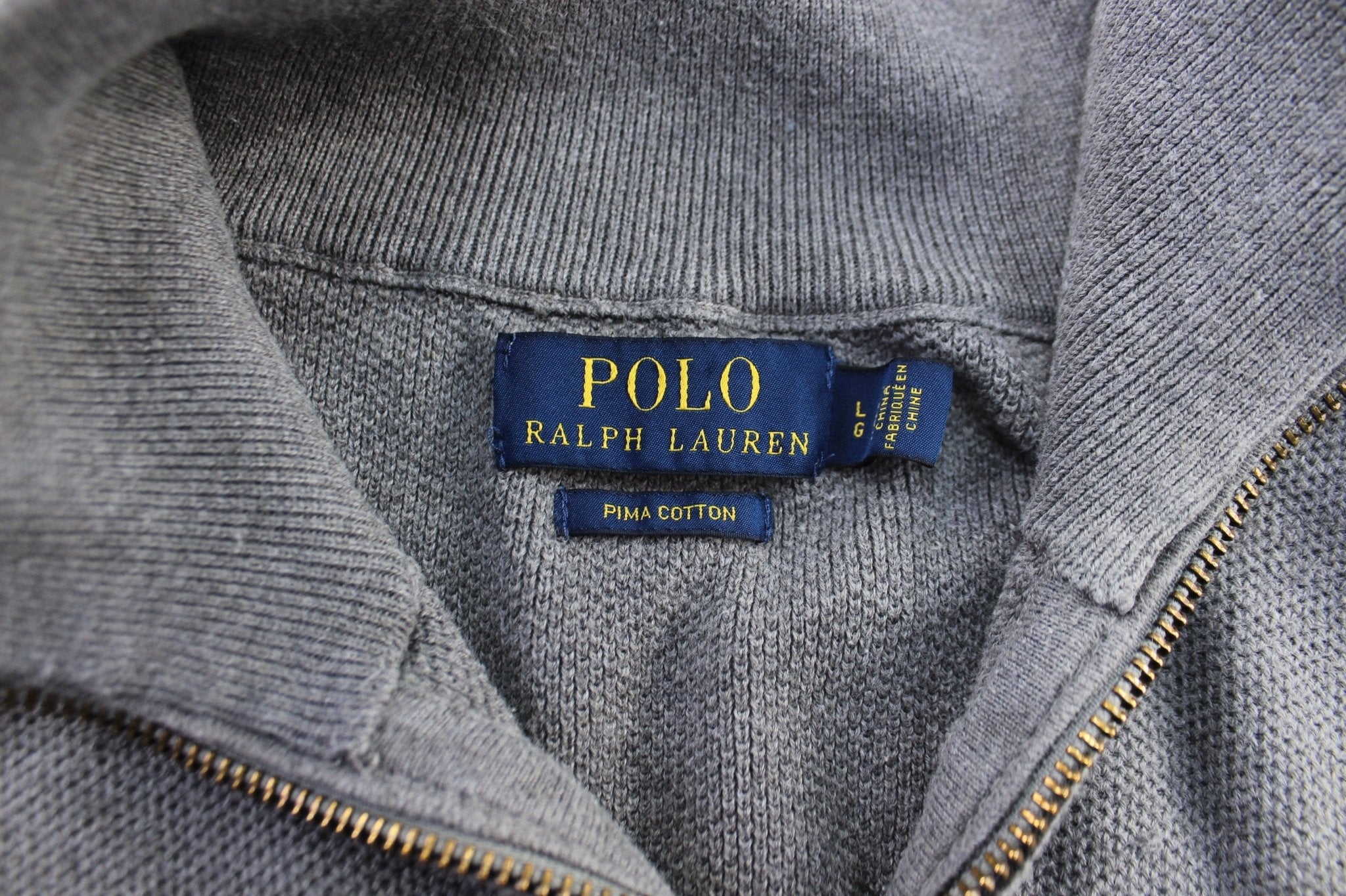 Polo by Ralph Lauren Embroidered Logo Grey Pullover Sweater - Image 3