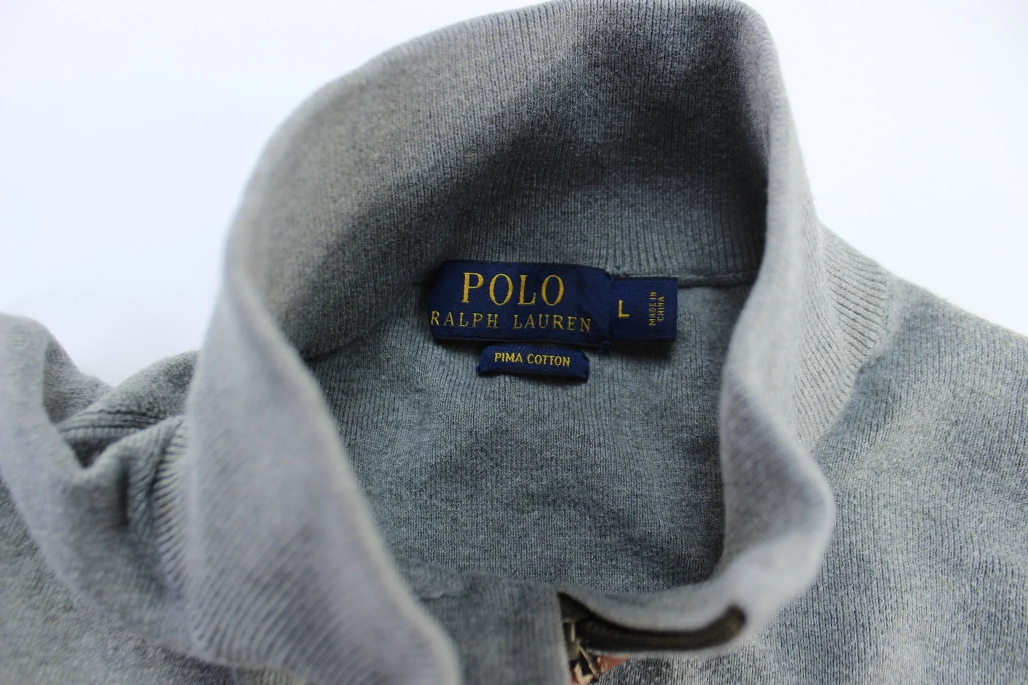 Polo by Ralph Lauren Embroidered Logo Grey Pullover Sweater - Image 3