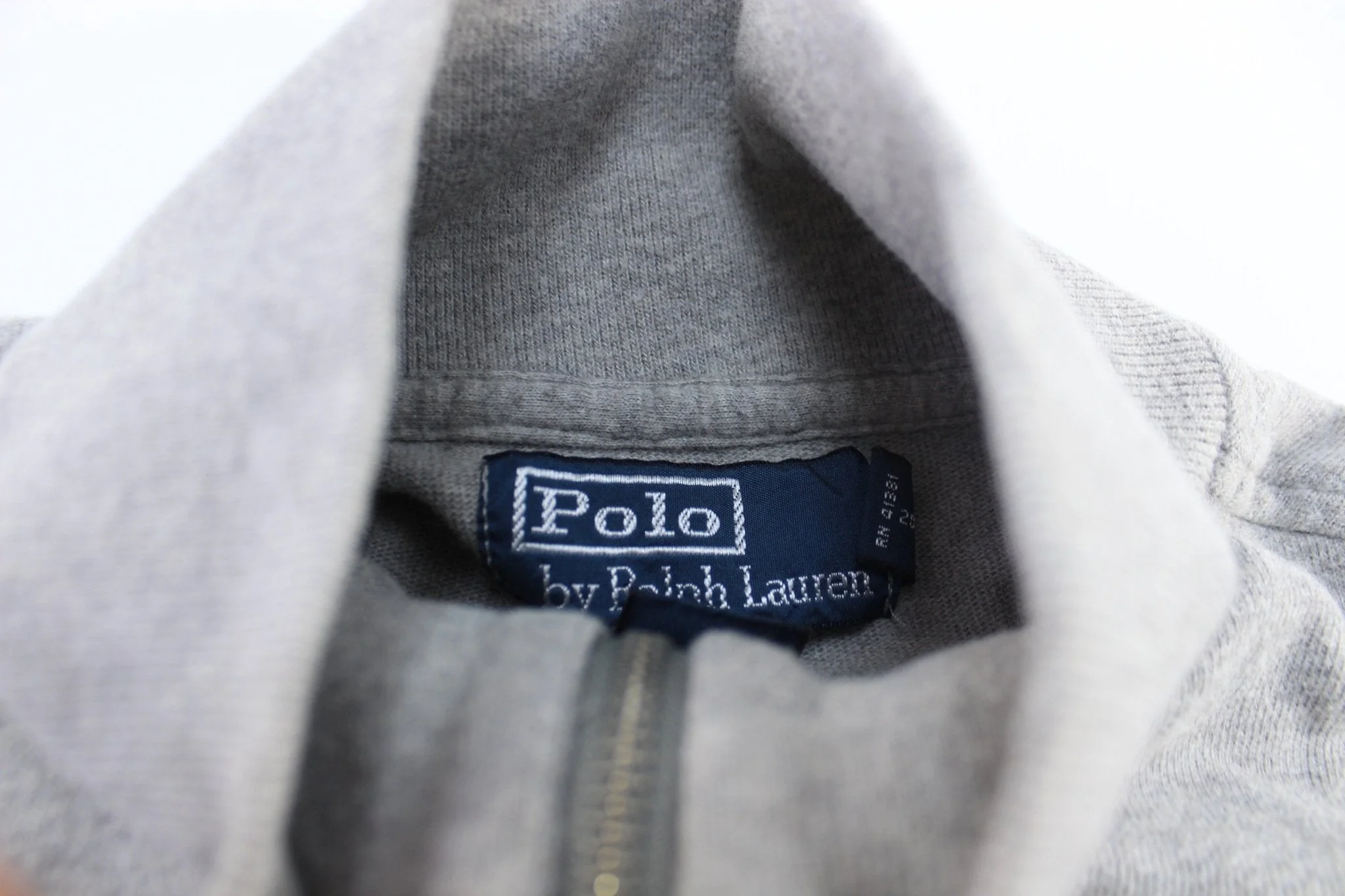 Polo by Ralph Lauren Embroidered Logo Grey Pullover Sweater - Image 4
