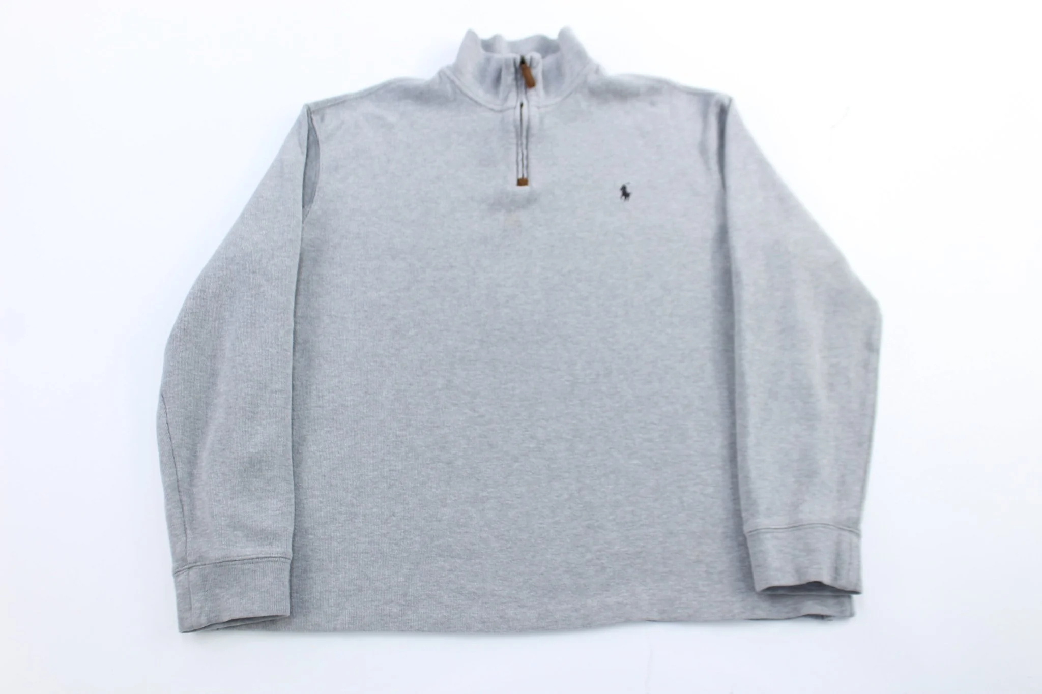 Polo by Ralph Lauren Embroidered Logo Grey Pullover Sweater