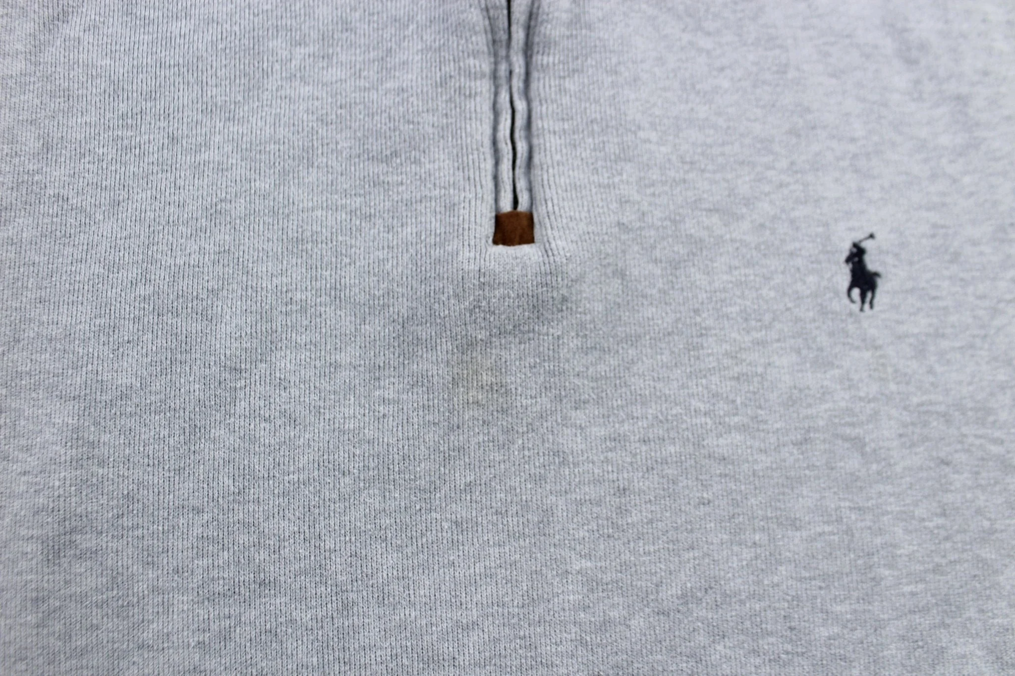 Polo by Ralph Lauren Embroidered Logo Grey Pullover Sweater - Image 3
