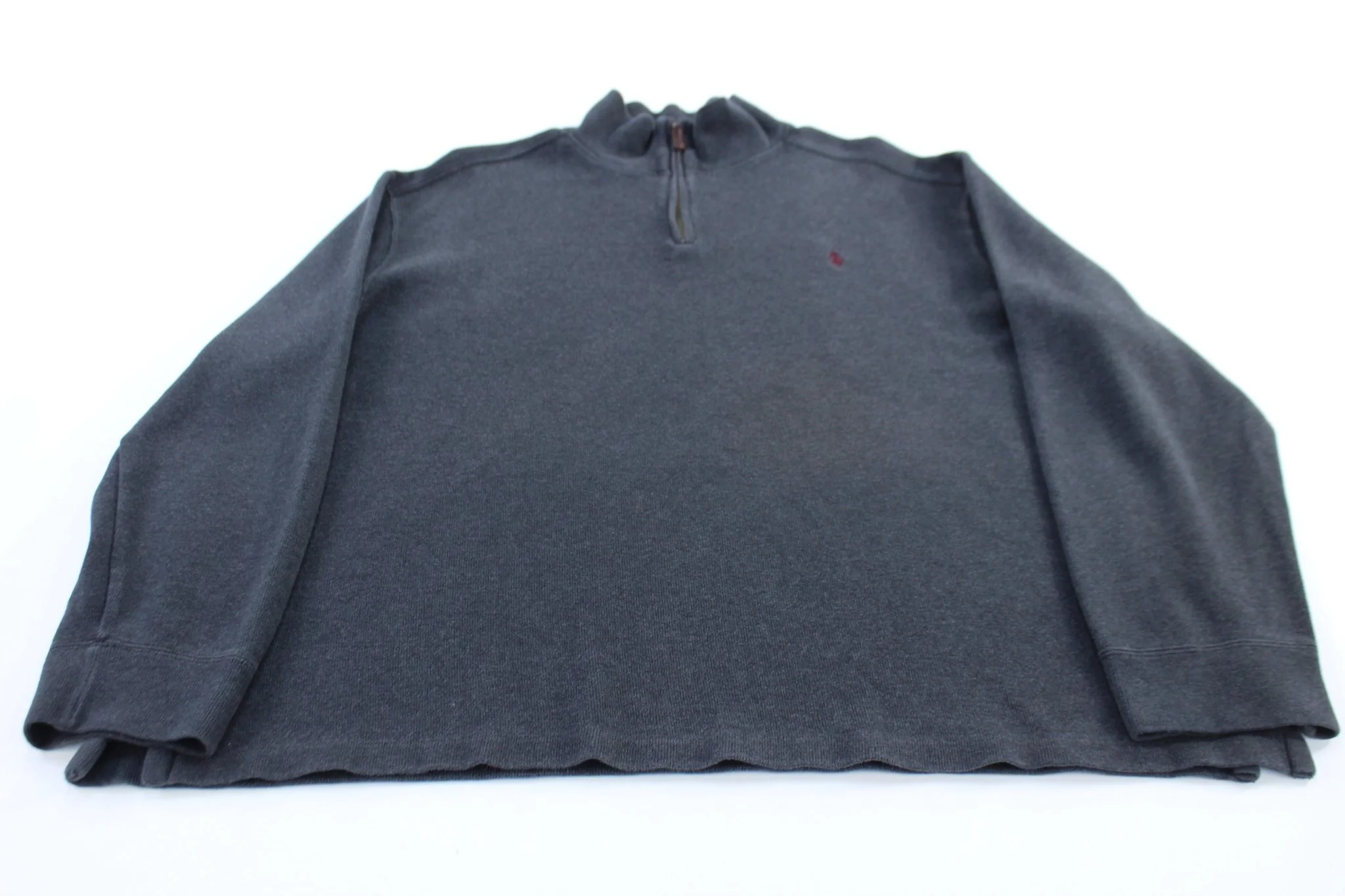 Polo by Ralph Lauren Embroidered Logo Grey Quarter Zip Sweater