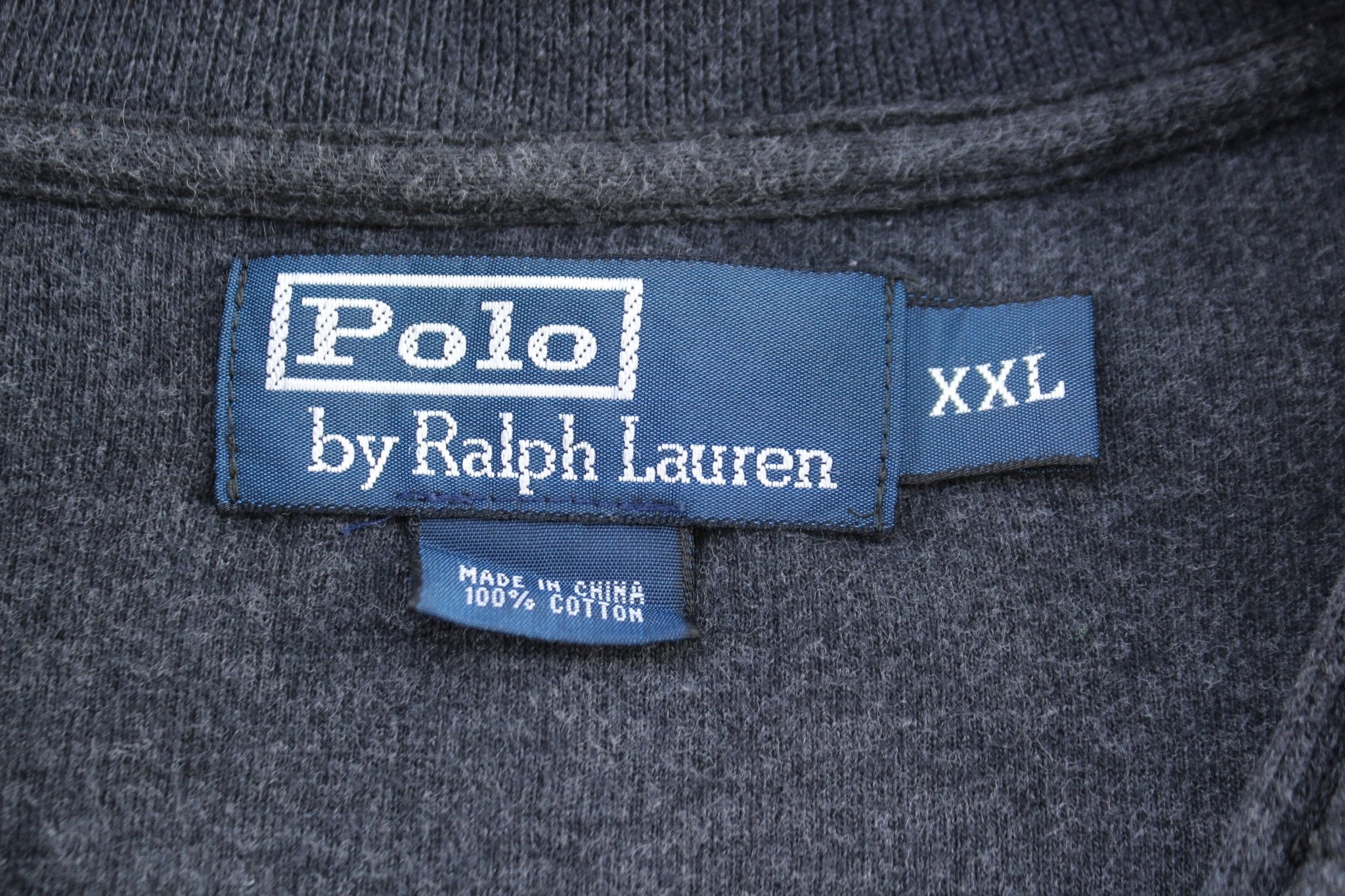 Polo by Ralph Lauren Embroidered Logo Grey Quarter Zip Sweater - Image 3