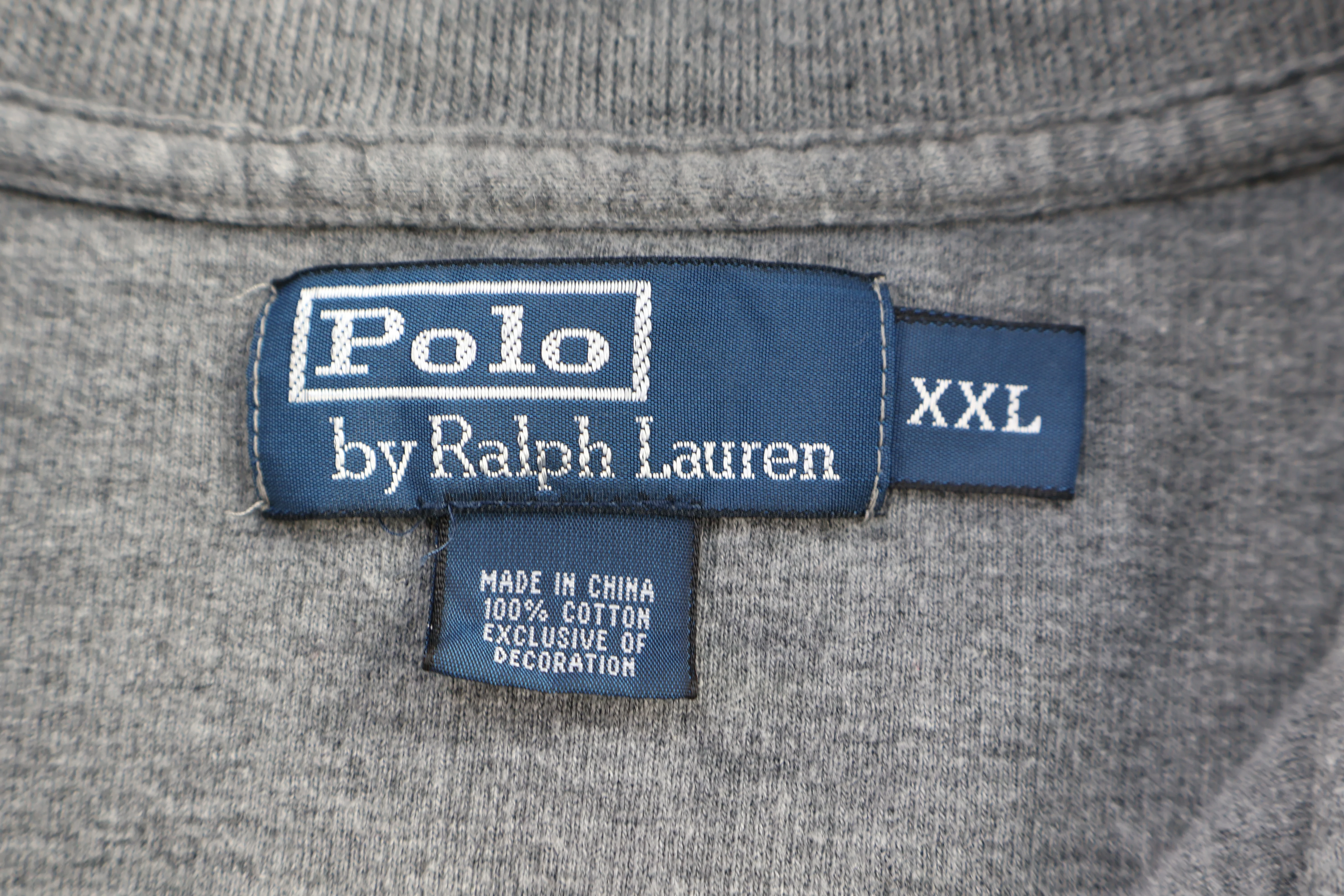 Polo by Ralph Lauren Embroidered Logo Grey Quarter Zip Sweater - Image 3