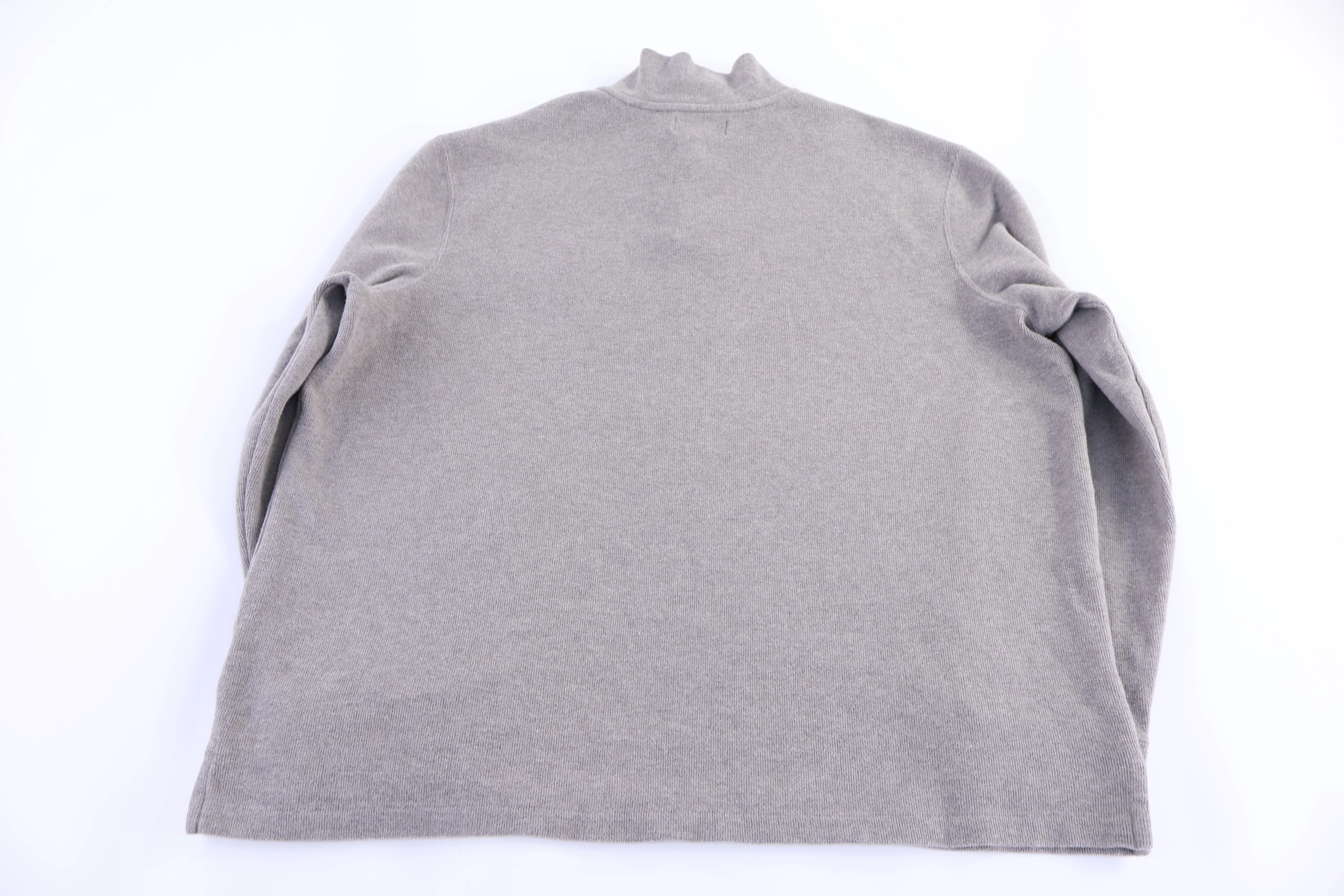 Polo by Ralph Lauren Embroidered Logo Grey Quarter Zip Sweater - Image 2
