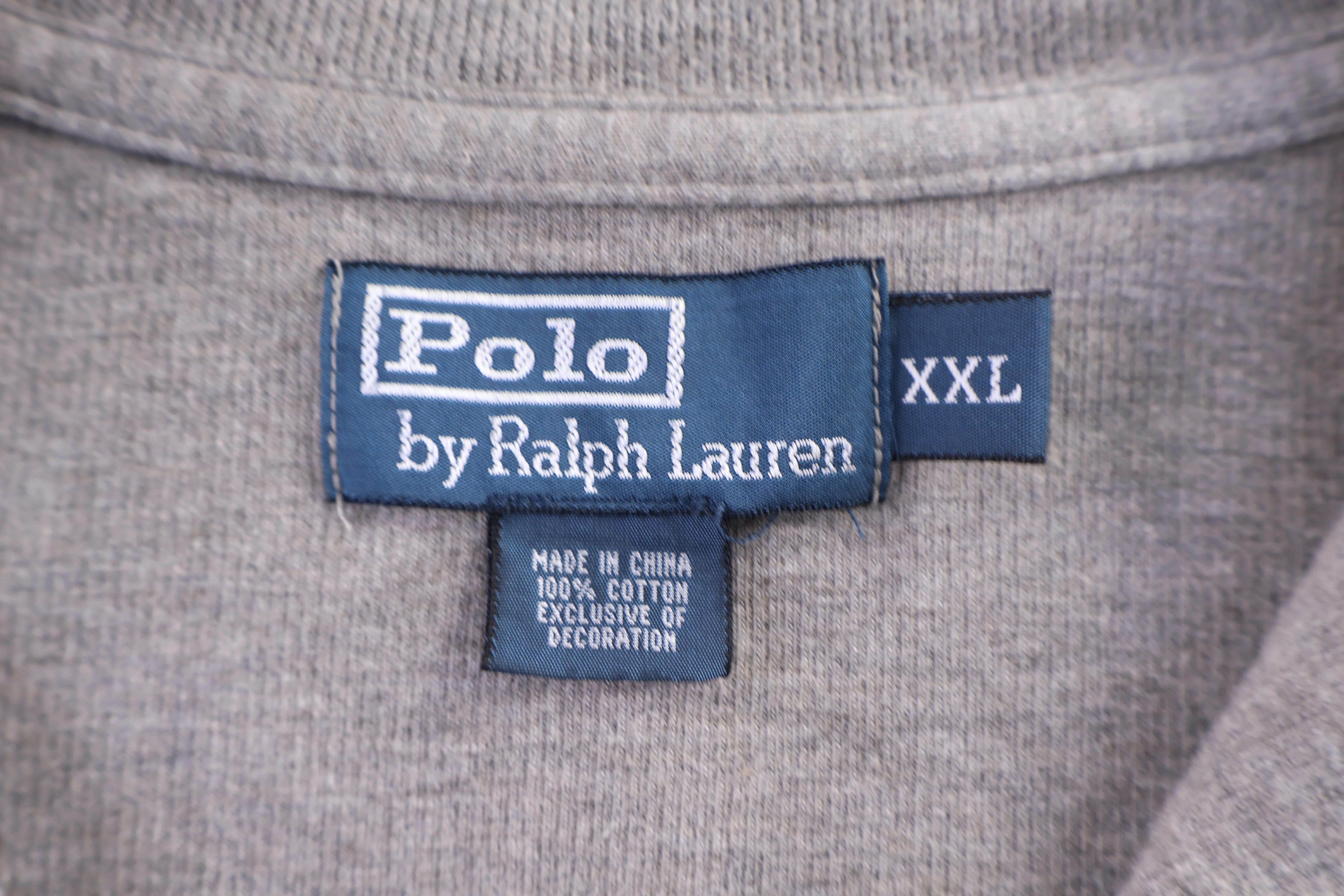 Polo by Ralph Lauren Embroidered Logo Grey Quarter Zip Sweater - Image 3
