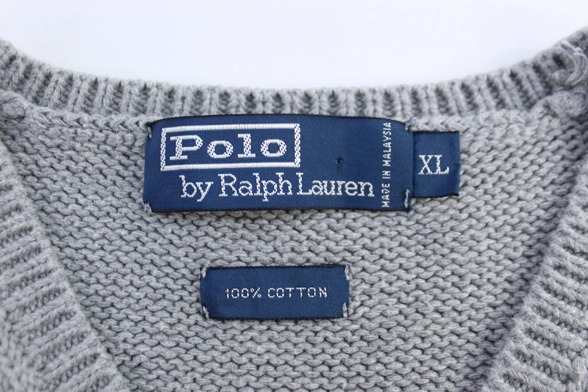 Polo by Ralph Lauren Embroidered Logo Grey Sweater Vest - Image 3