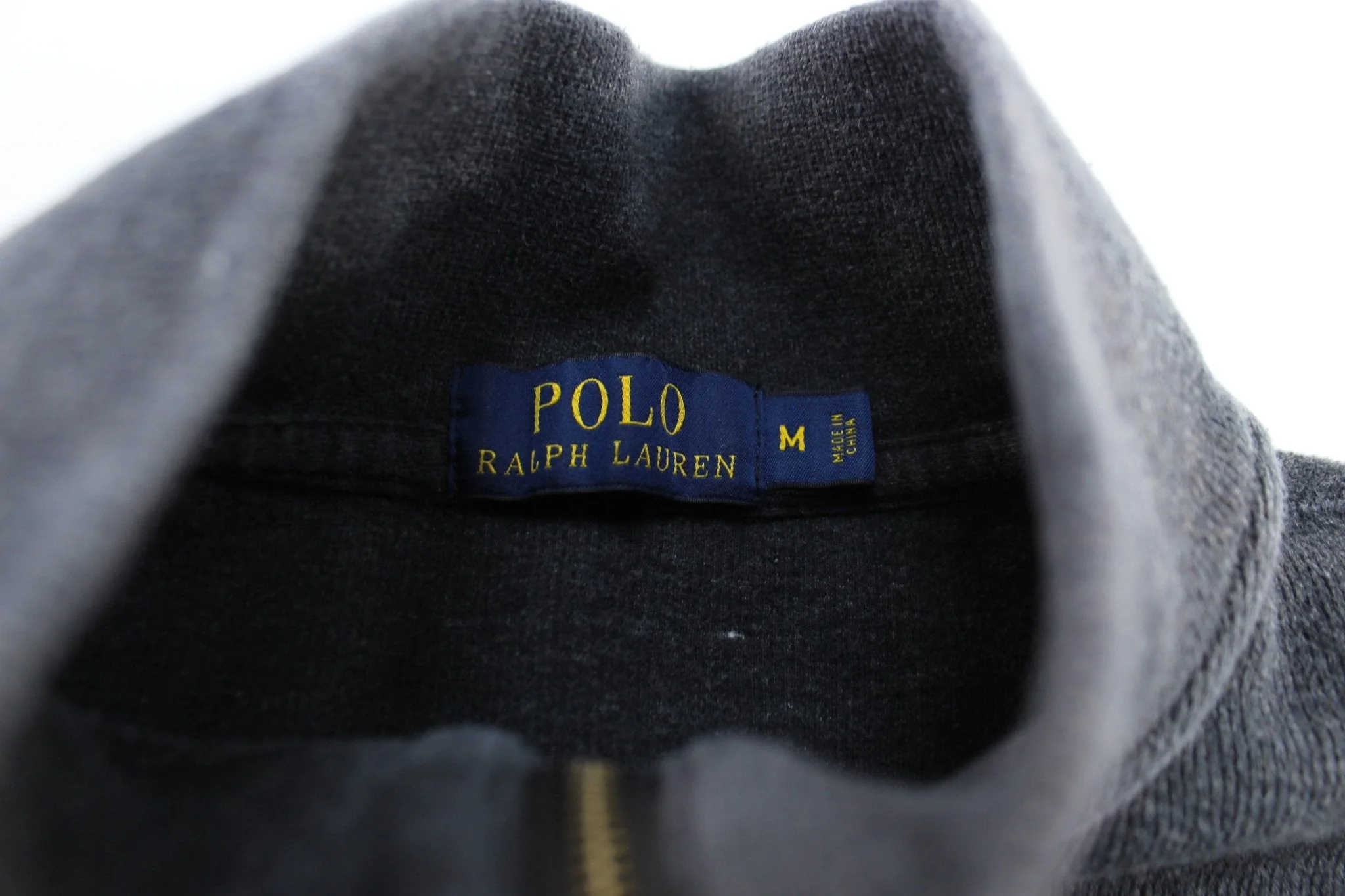Polo by Ralph Lauren Embroidered Logo Grey Zip Up Sweater - Image 3
