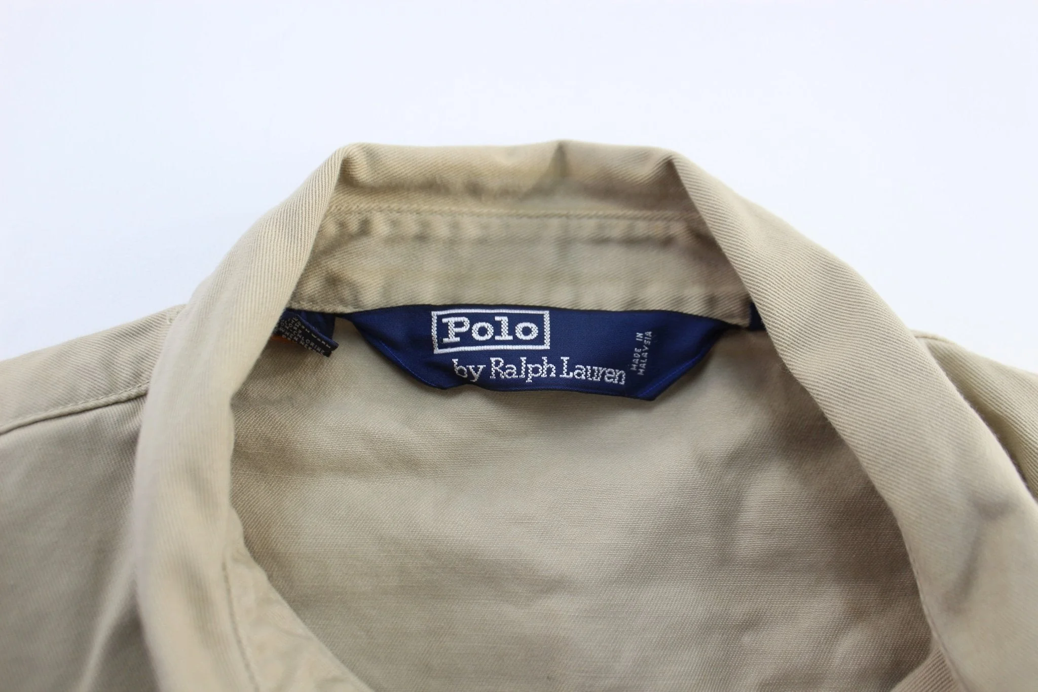 Polo by Ralph Lauren Embroidered Logo Light Beige Zip Up Jacket - Image 4