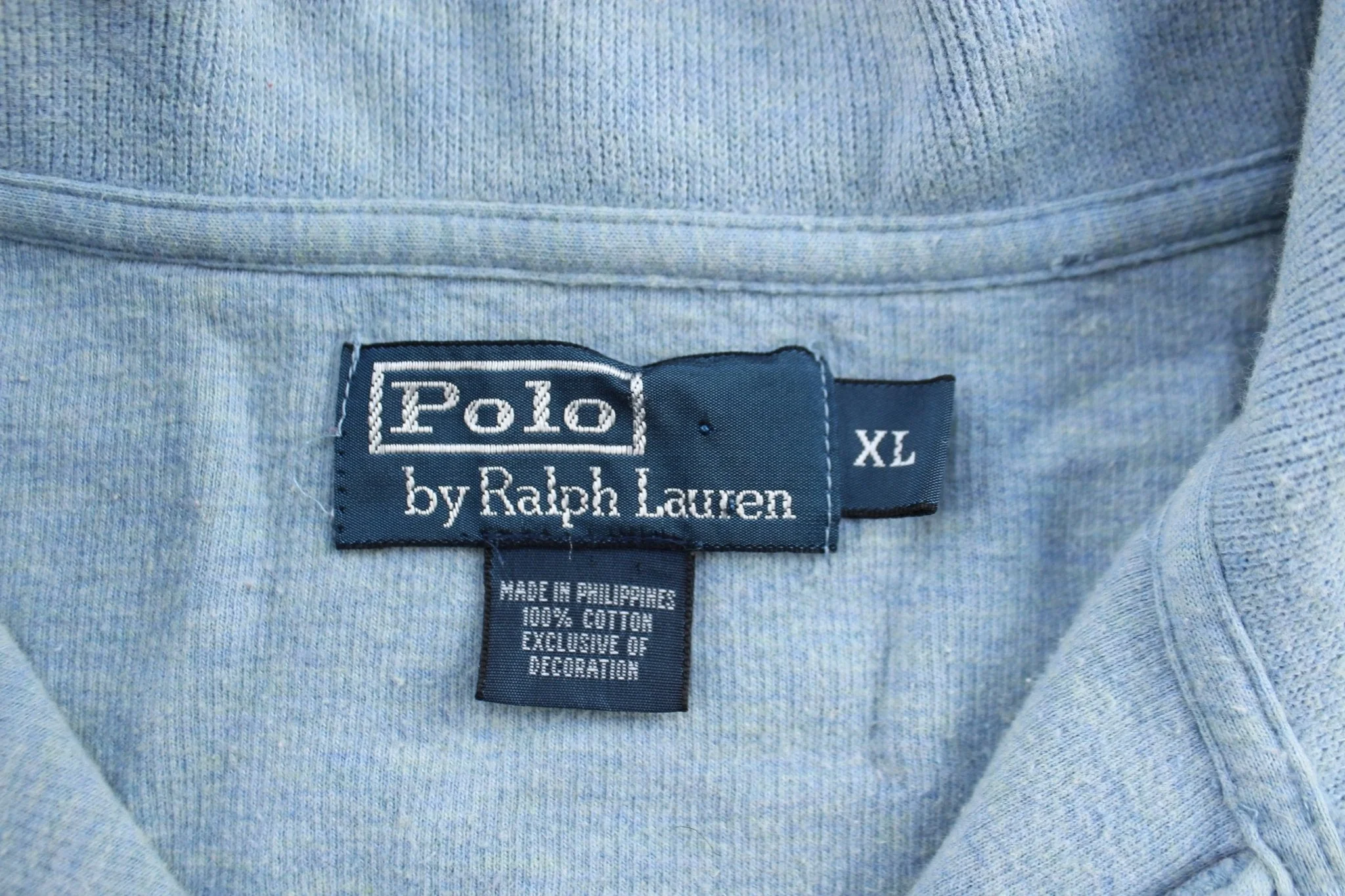Polo by Ralph Lauren Embroidered Logo Light Blue Quarter Zip Sweater - Image 4