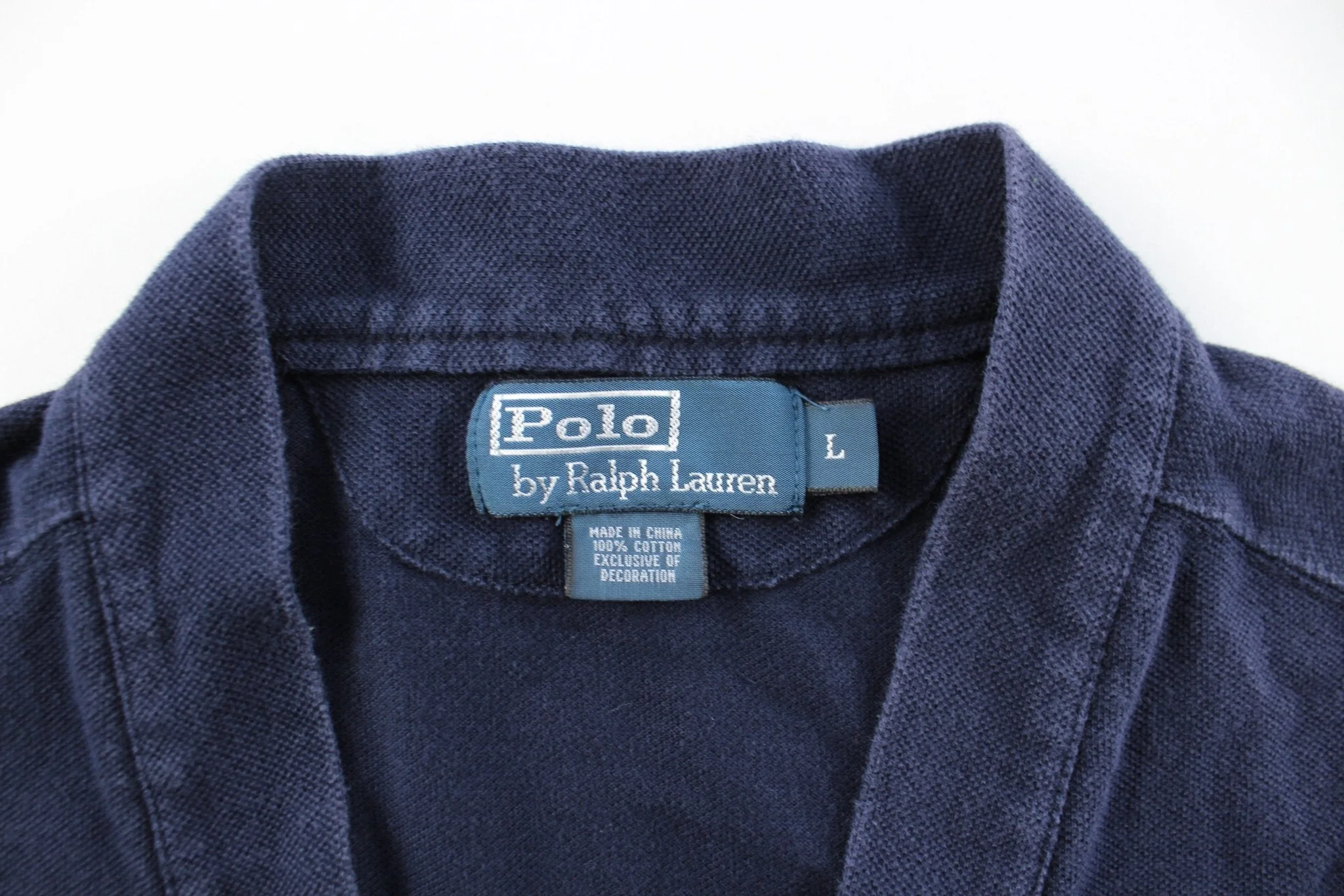Polo by Ralph Lauren Embroidered Logo Navy Blue Cardigan - Image 3