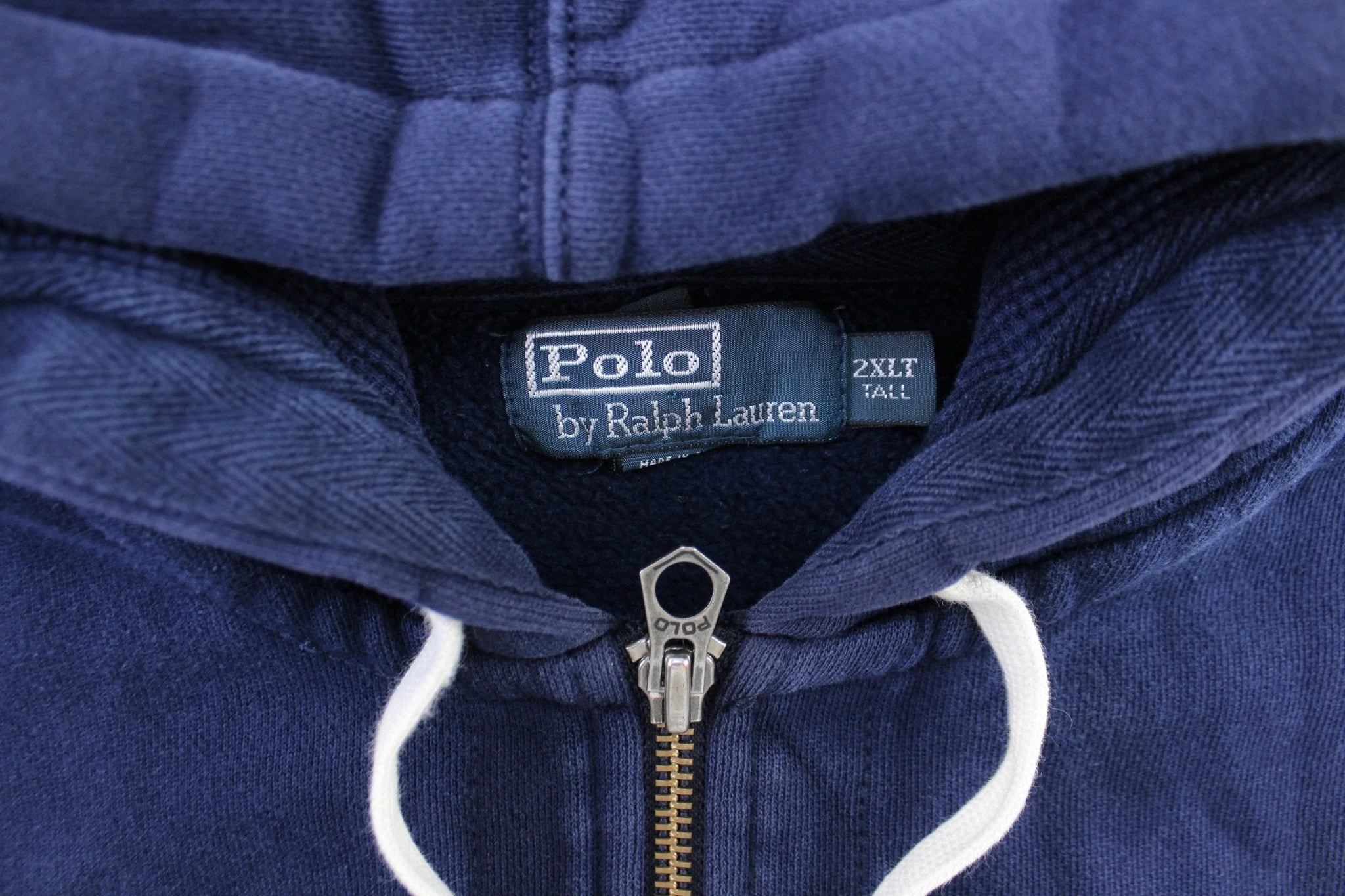 Polo by Ralph Lauren Embroidered Logo Navy Blue Zip Up Jacket - Image 4