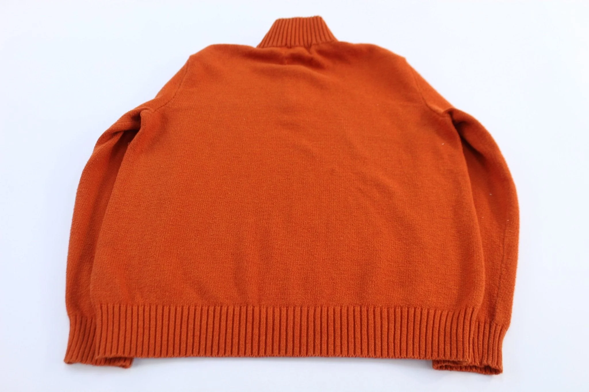 Polo by Ralph Lauren Embroidered Logo Orange Full Zip Sweater - Image 2
