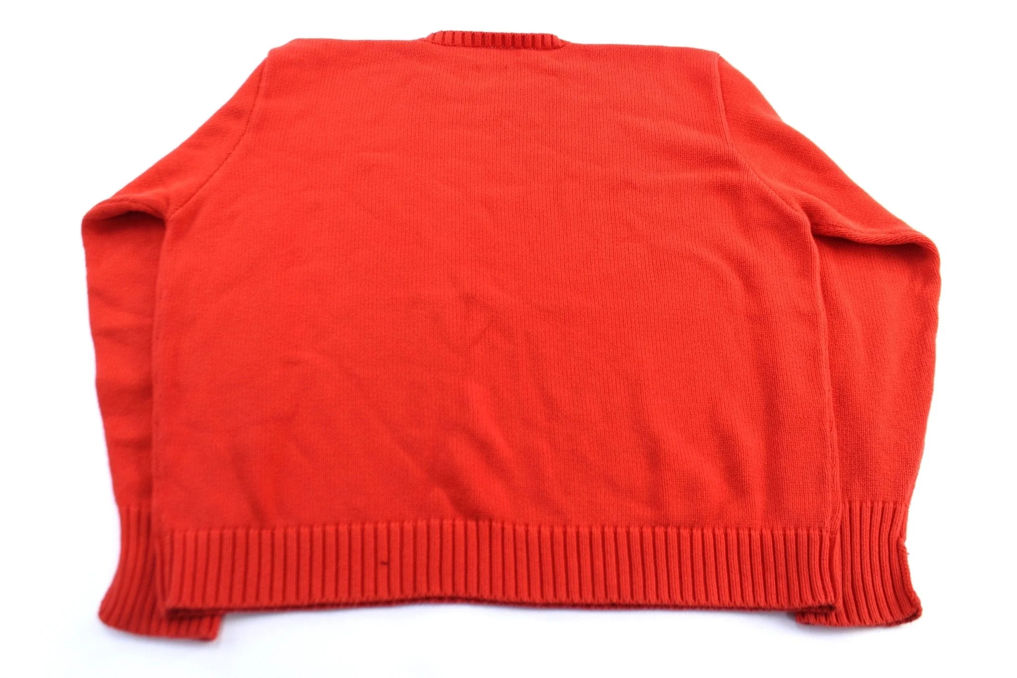 Polo by Ralph Lauren Embroidered Logo Orange Knit Sweater - Image 2