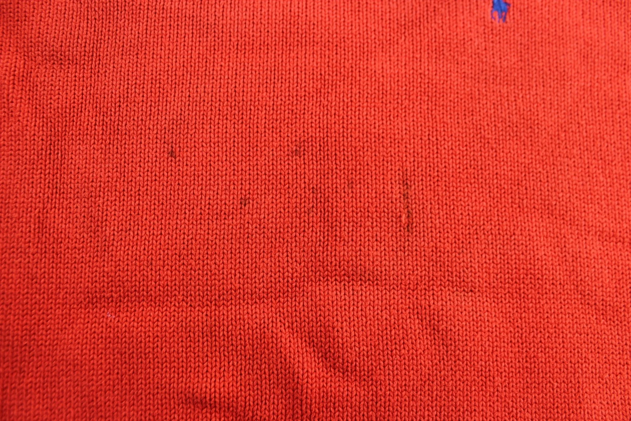 Polo by Ralph Lauren Embroidered Logo Orange Knit Sweater - Image 3