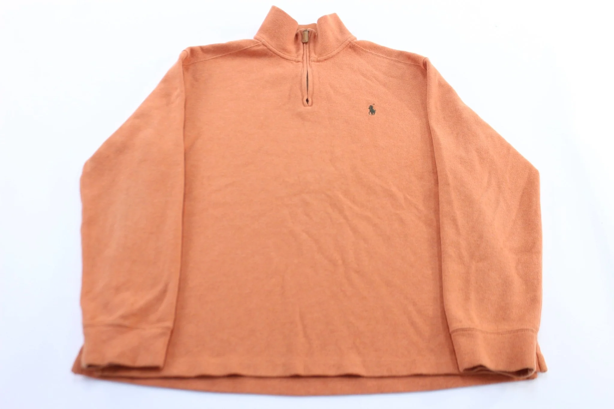 Polo by Ralph Lauren Embroidered Logo Orange Pullover Sweater