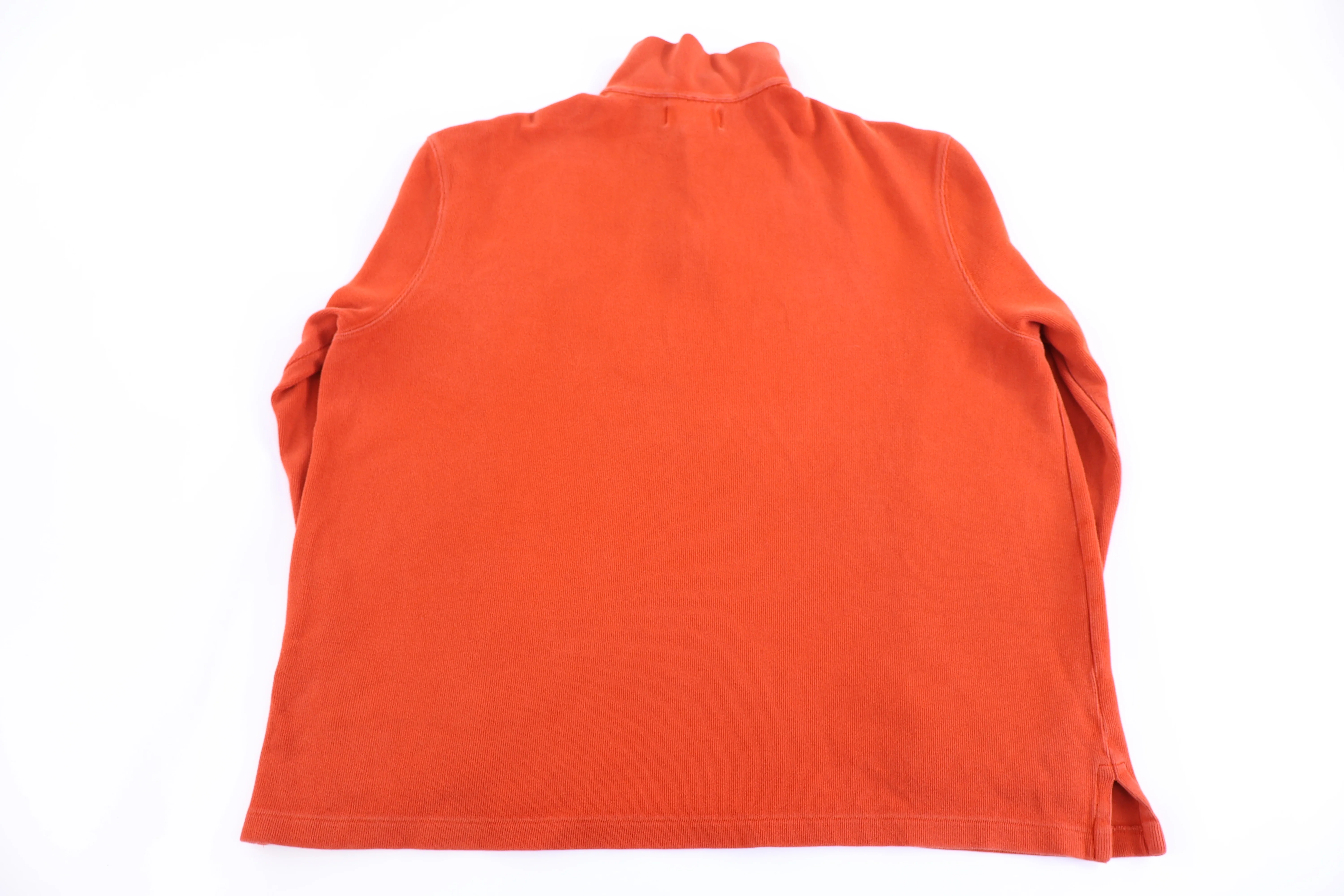Polo by Ralph Lauren Embroidered Logo Orange Quarter Zip Sweater - Image 2