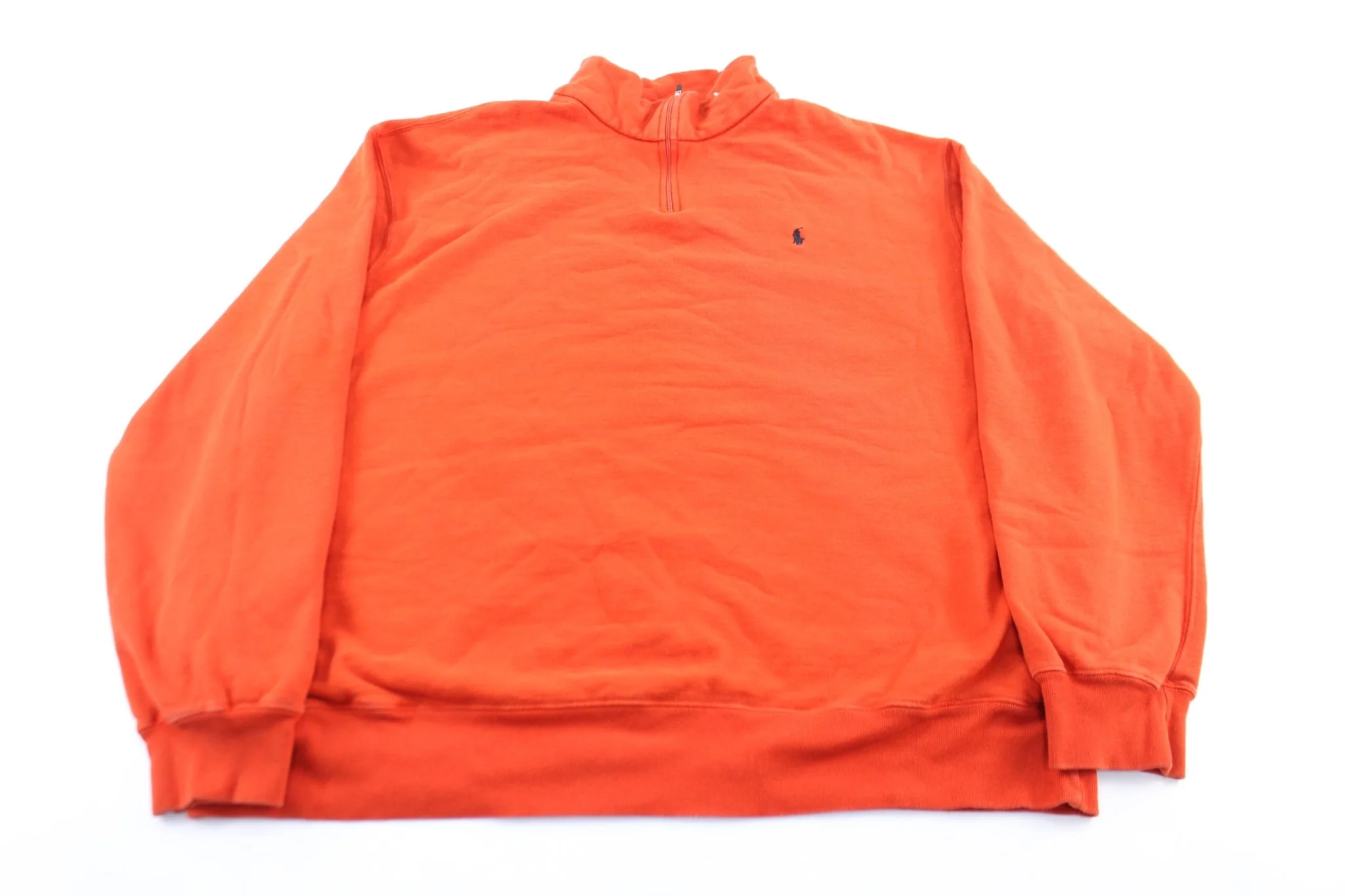 Polo by Ralph Lauren Embroidered Logo Orange Zip Up Sweater