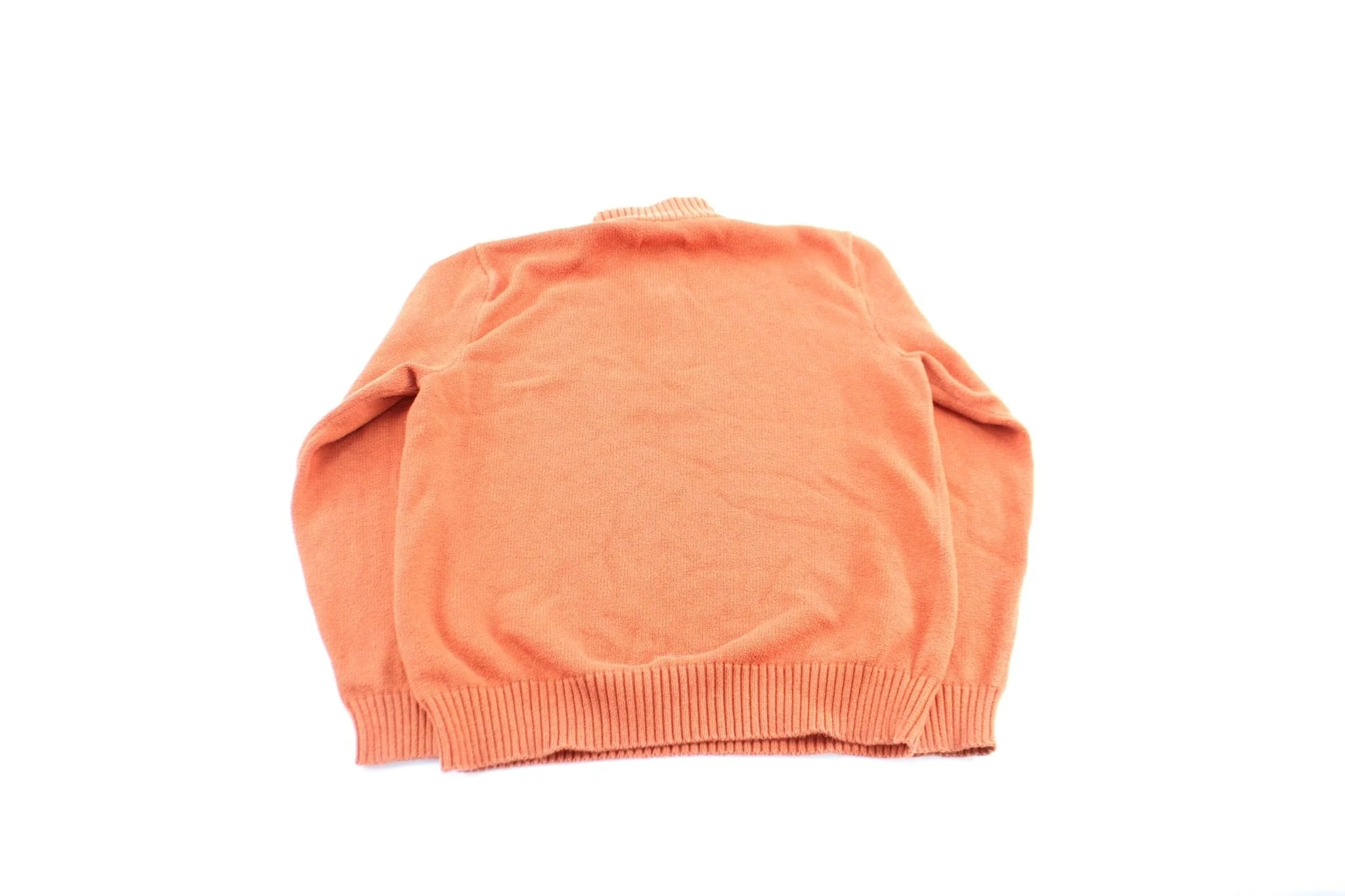 Polo by Ralph Lauren Embroidered Logo Orange Zip Up Sweater - Image 2