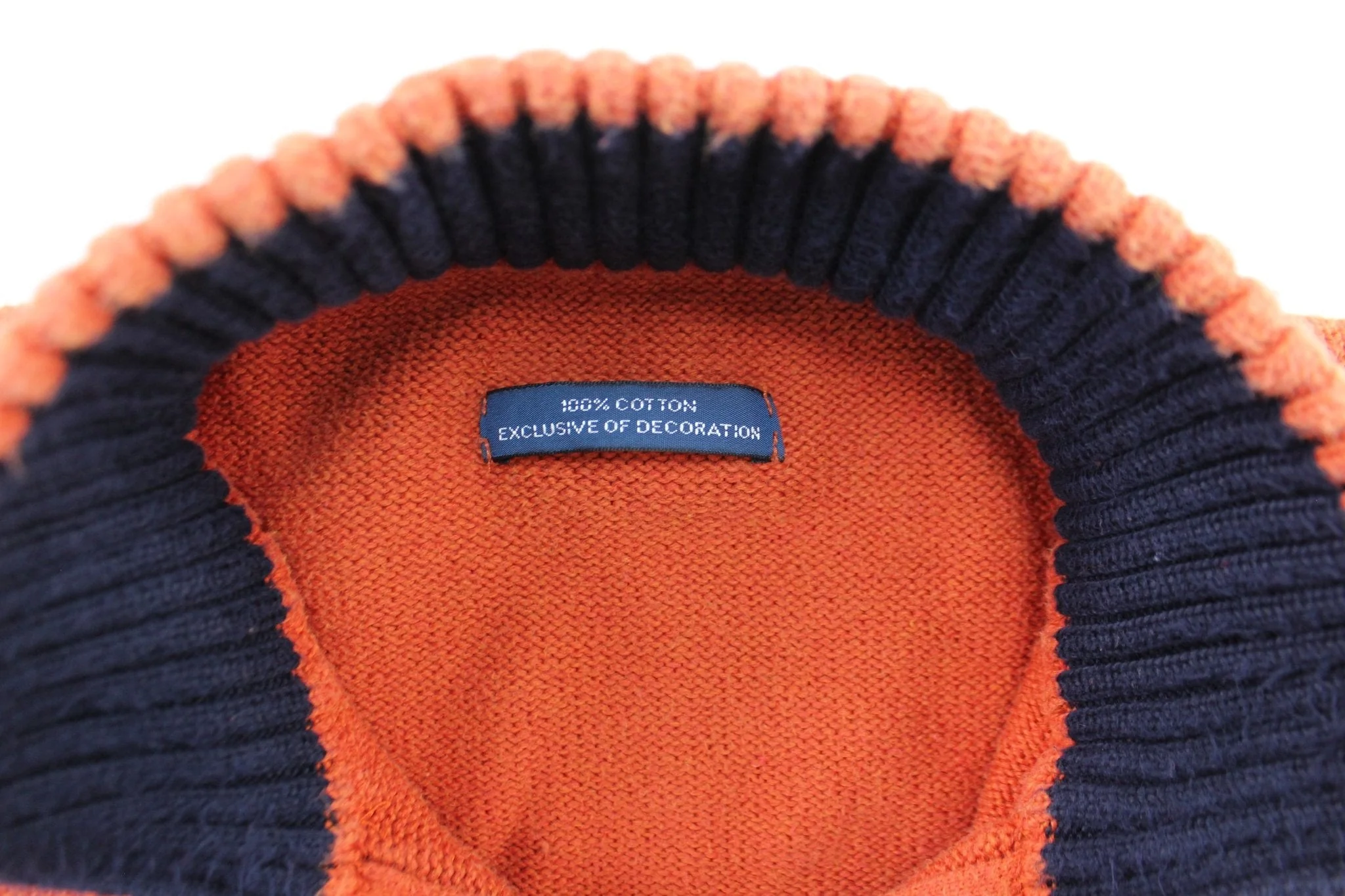 Polo by Ralph Lauren Embroidered Logo Orange Zip Up Sweater - Image 3