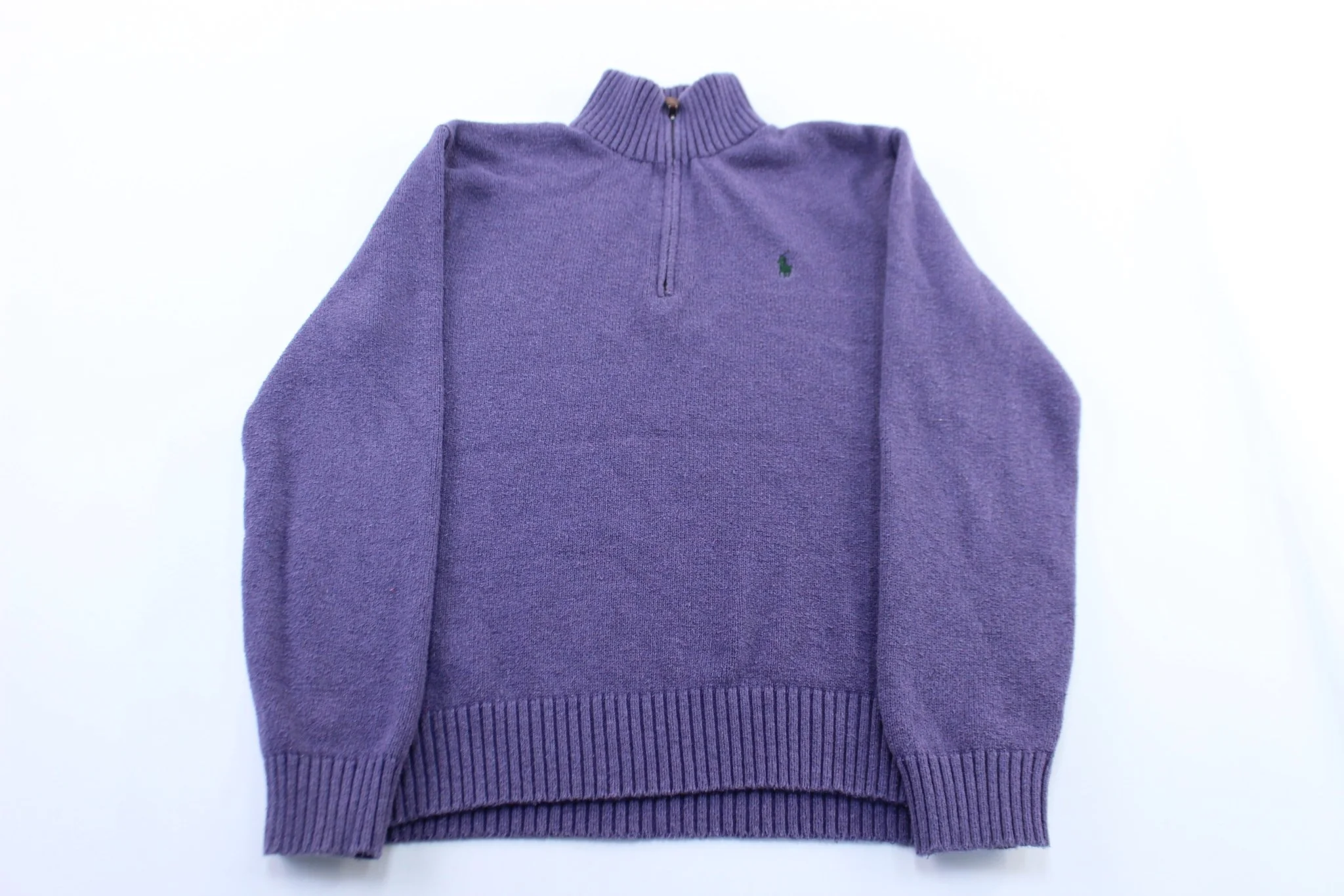 Polo by Ralph Lauren Embroidered Logo Purple Pullover Sweater