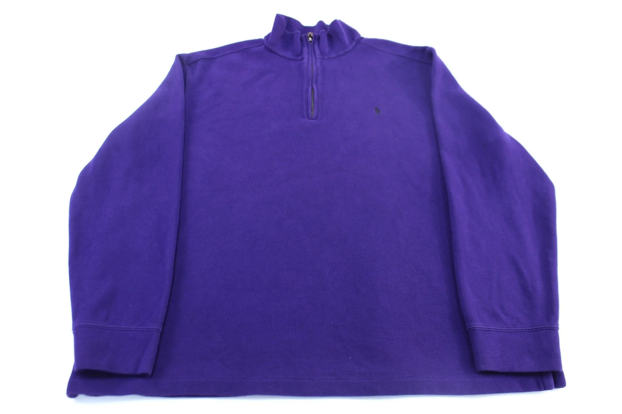 Polo by Ralph Lauren Embroidered Logo Purple Zip Up Sweater