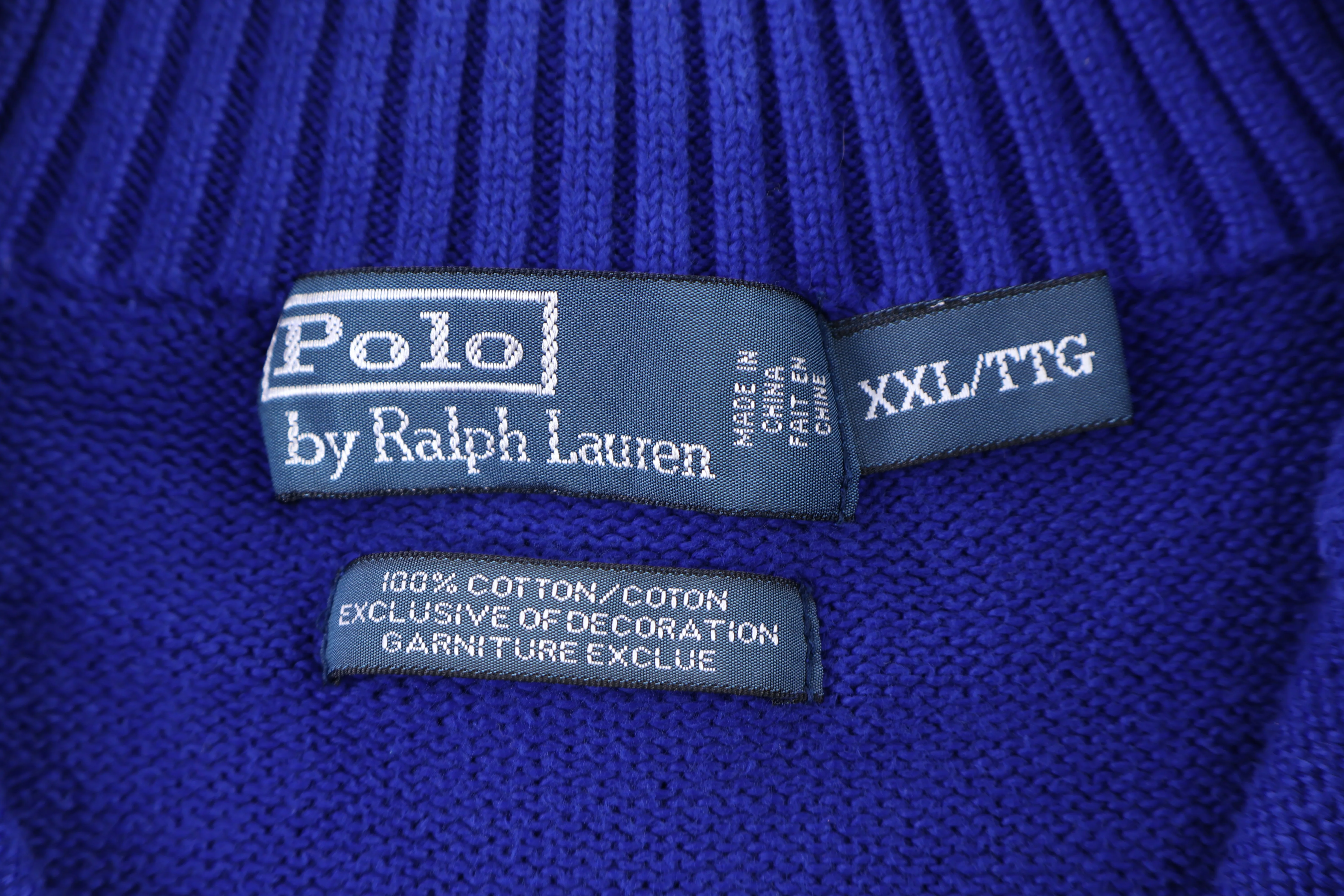 Polo by Ralph Lauren Embroidered Logo Quarter Zip Sweater - Image 4