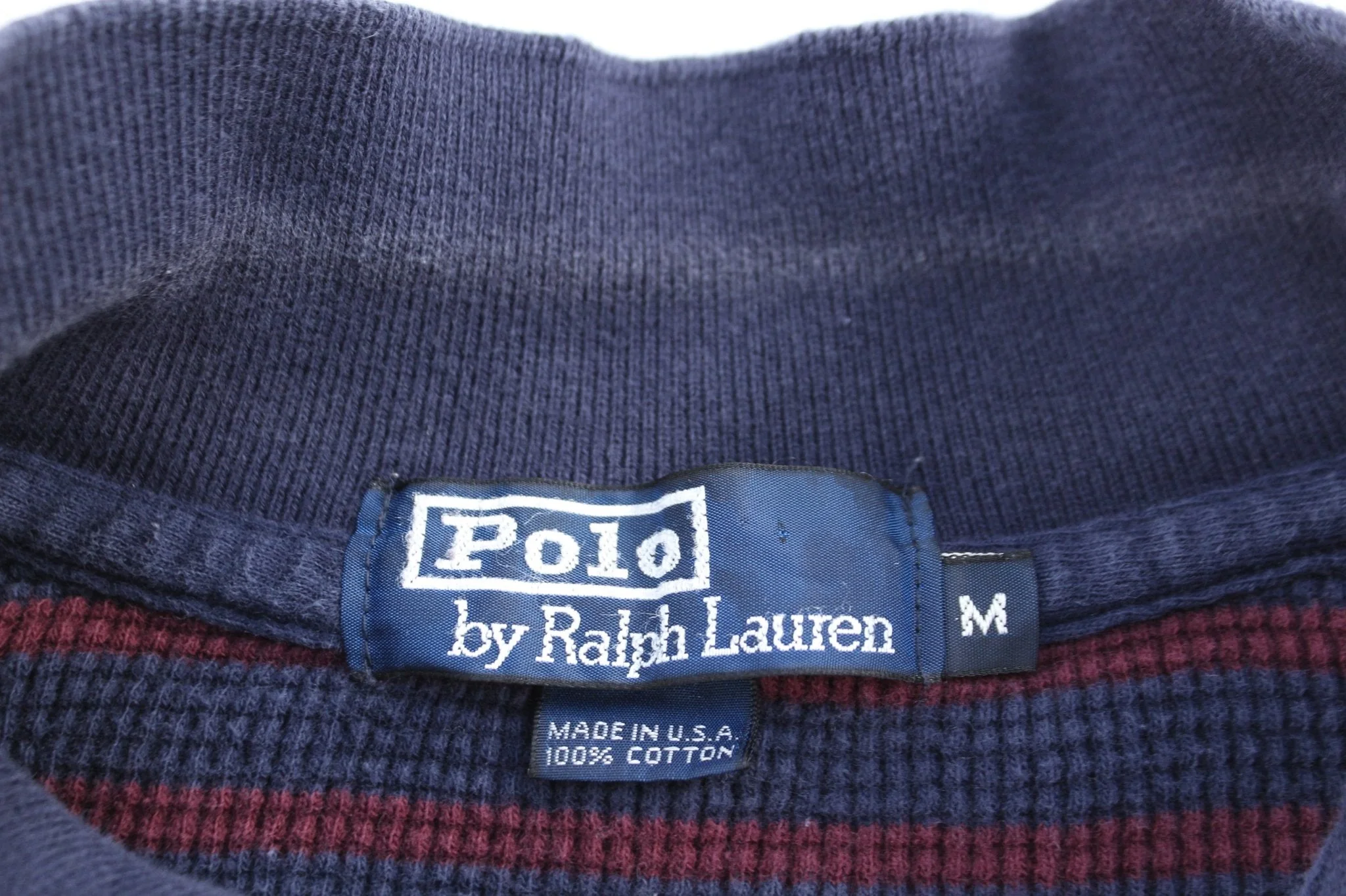 Polo by Ralph Lauren Embroidered Logo Red & Blue LS Button Up - Image 3