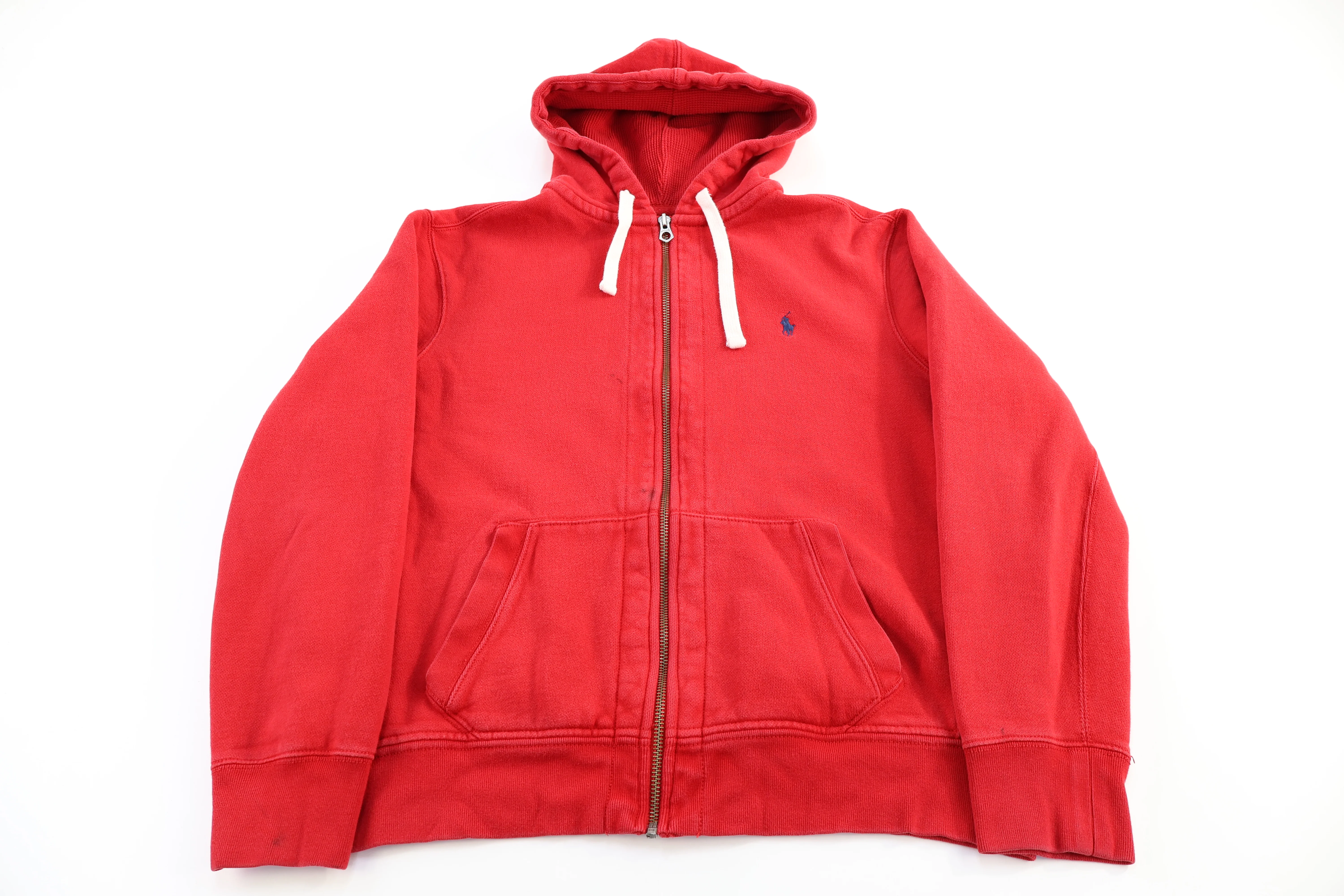 Polo by Ralph Lauren Embroidered Logo Red Full Zip Hoodie